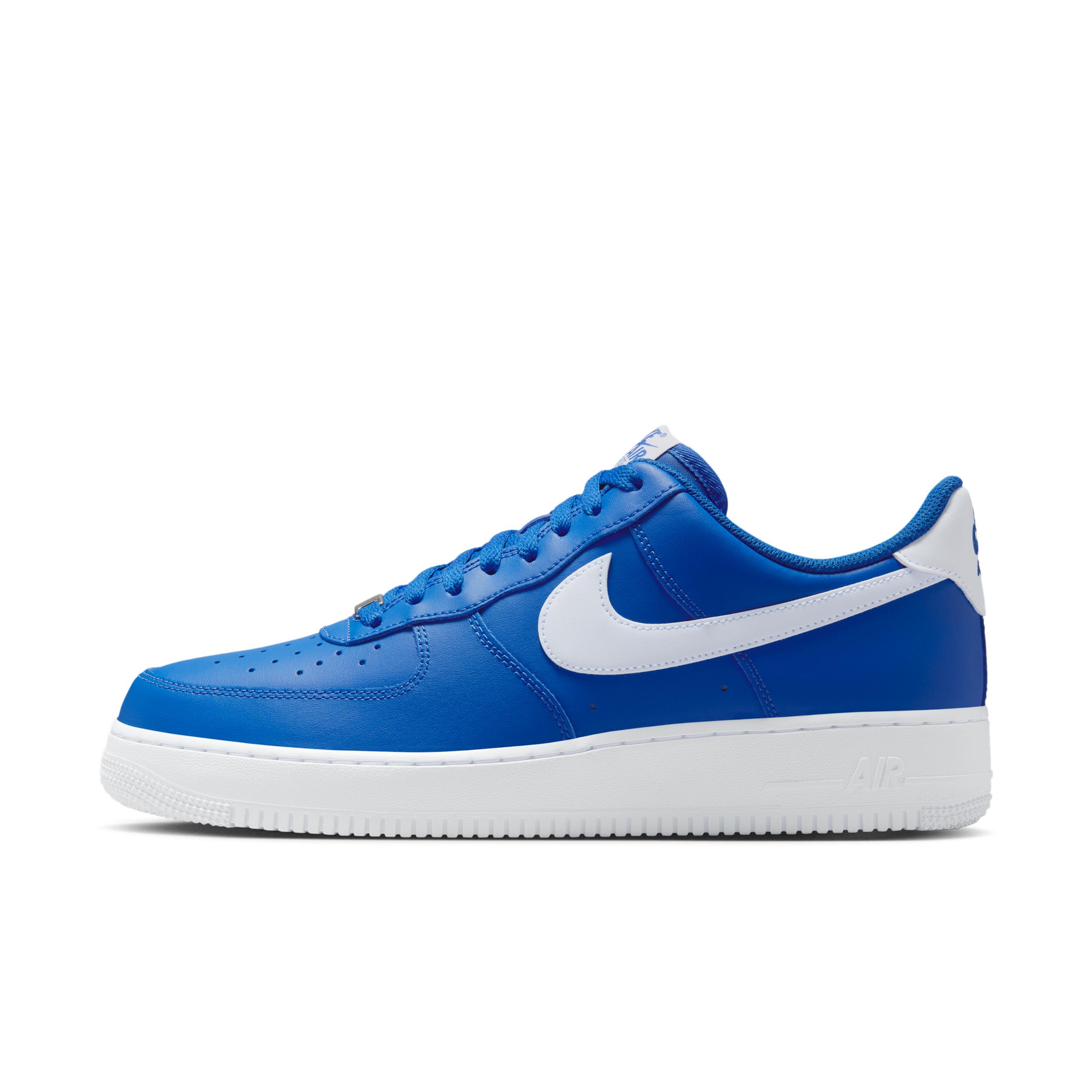 Nike Mens Nike Air Force 1 07 - Mens Shoes White/College Blue Product Image