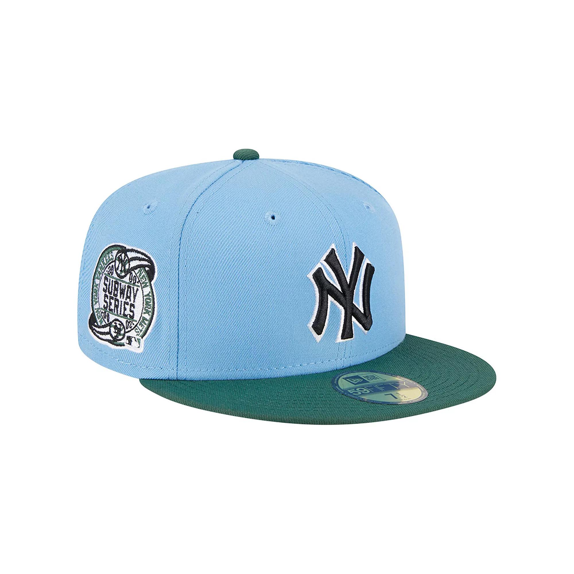 Men's New Era Sky Blue/Cilantro New York Yankees 2000 Subway Series 59FIFTY Fitted Hat,  Product Image