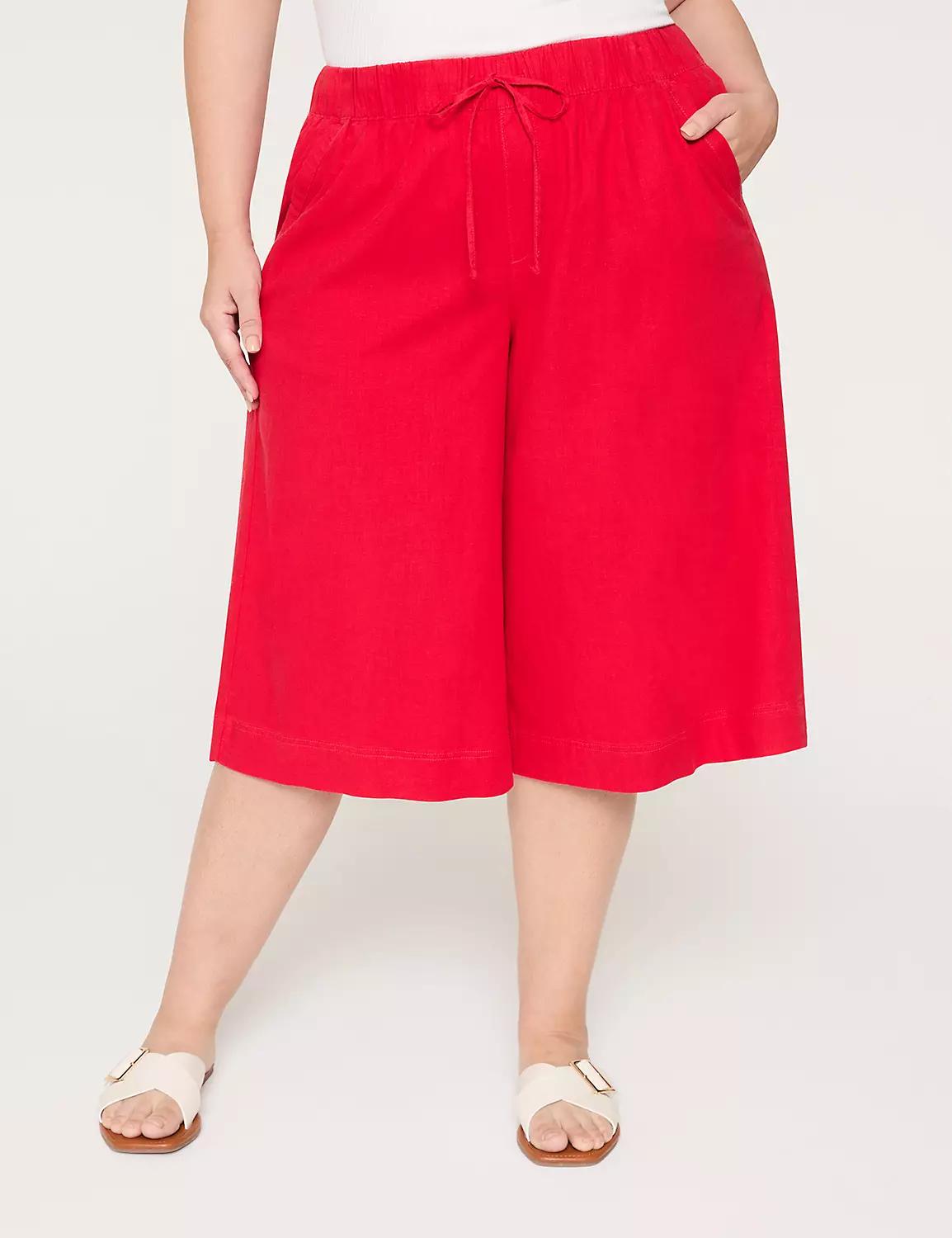 Linen Wide Leg Culotte Product Image