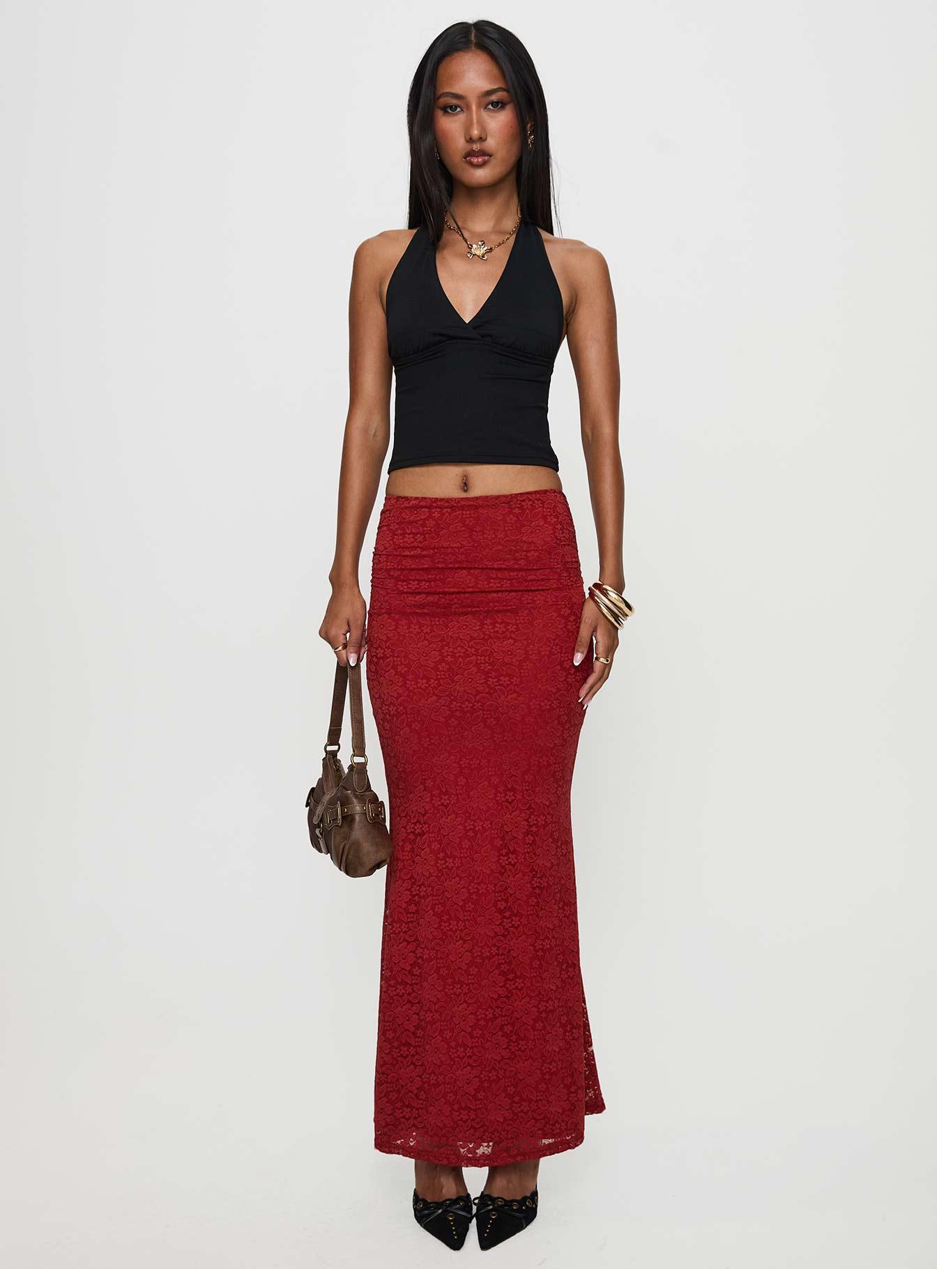 Silene Maxi Skirt Red Product Image