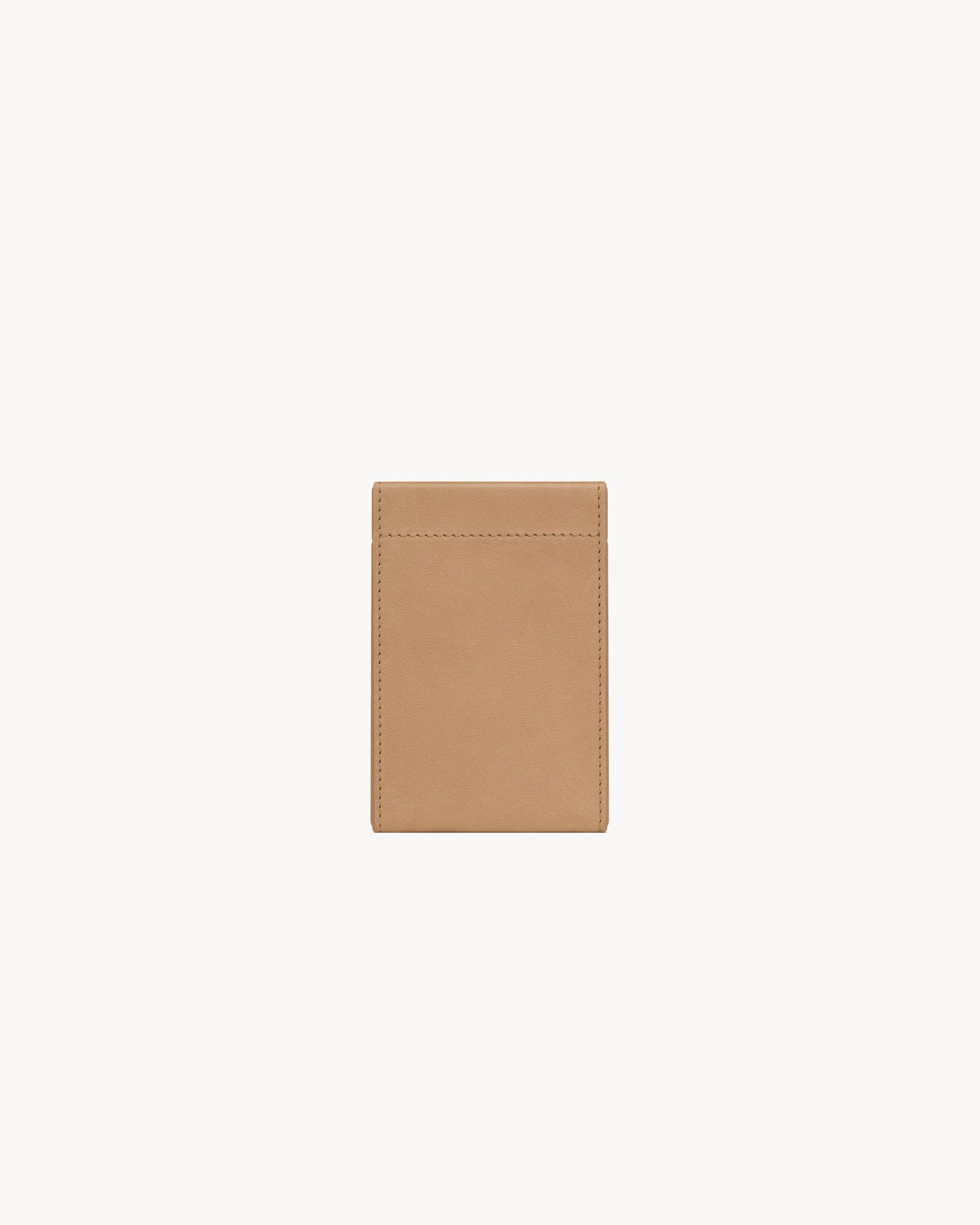 SAINT LAURENT PARIS cigarette box in vegetable-tanned leather Product Image
