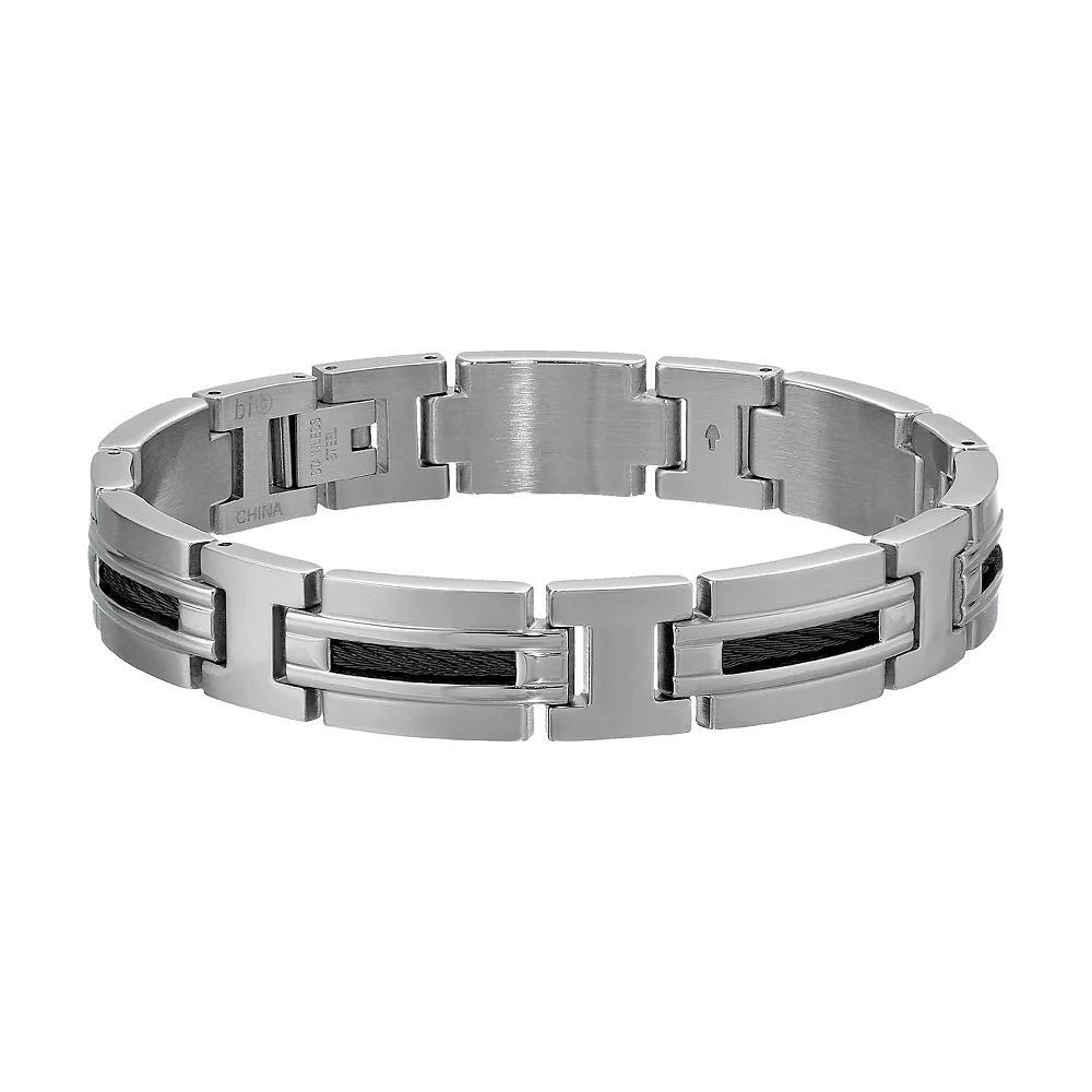 LYNX Stainless Steel 12MM Men's Bracelet, Size: 8.25" Product Image
