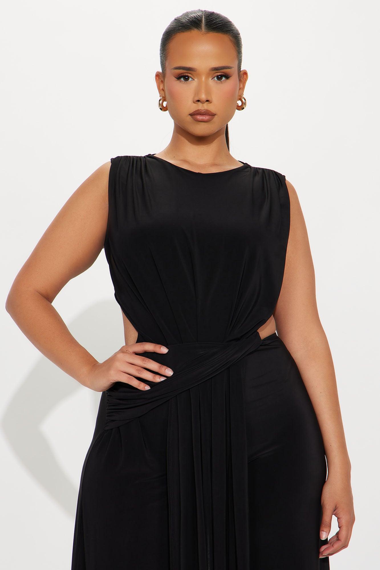 Mallory Wide Leg Jumpsuit - Black Product Image