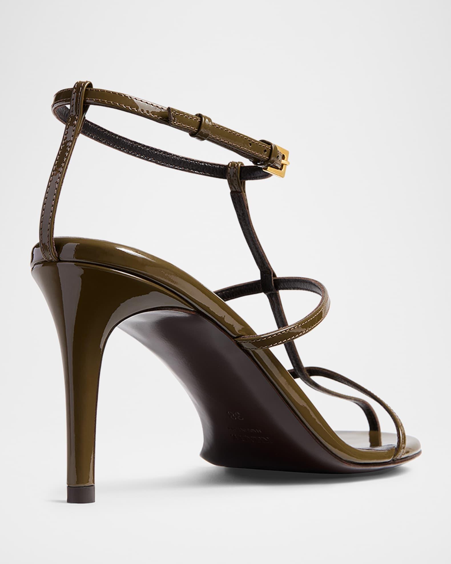 Leather T-Strap Sandals Product Image