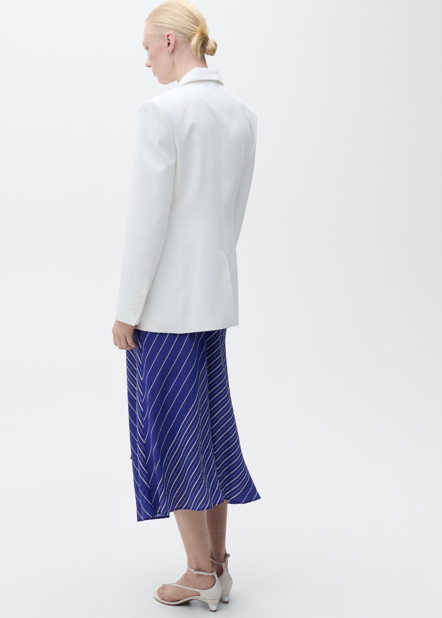 Striped midi-skirt with belt - Women | MANGO USA Product Image