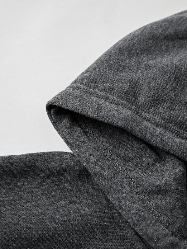 Men's Demon Print Drawstring Zip Up Oversized Hoodie Product Image