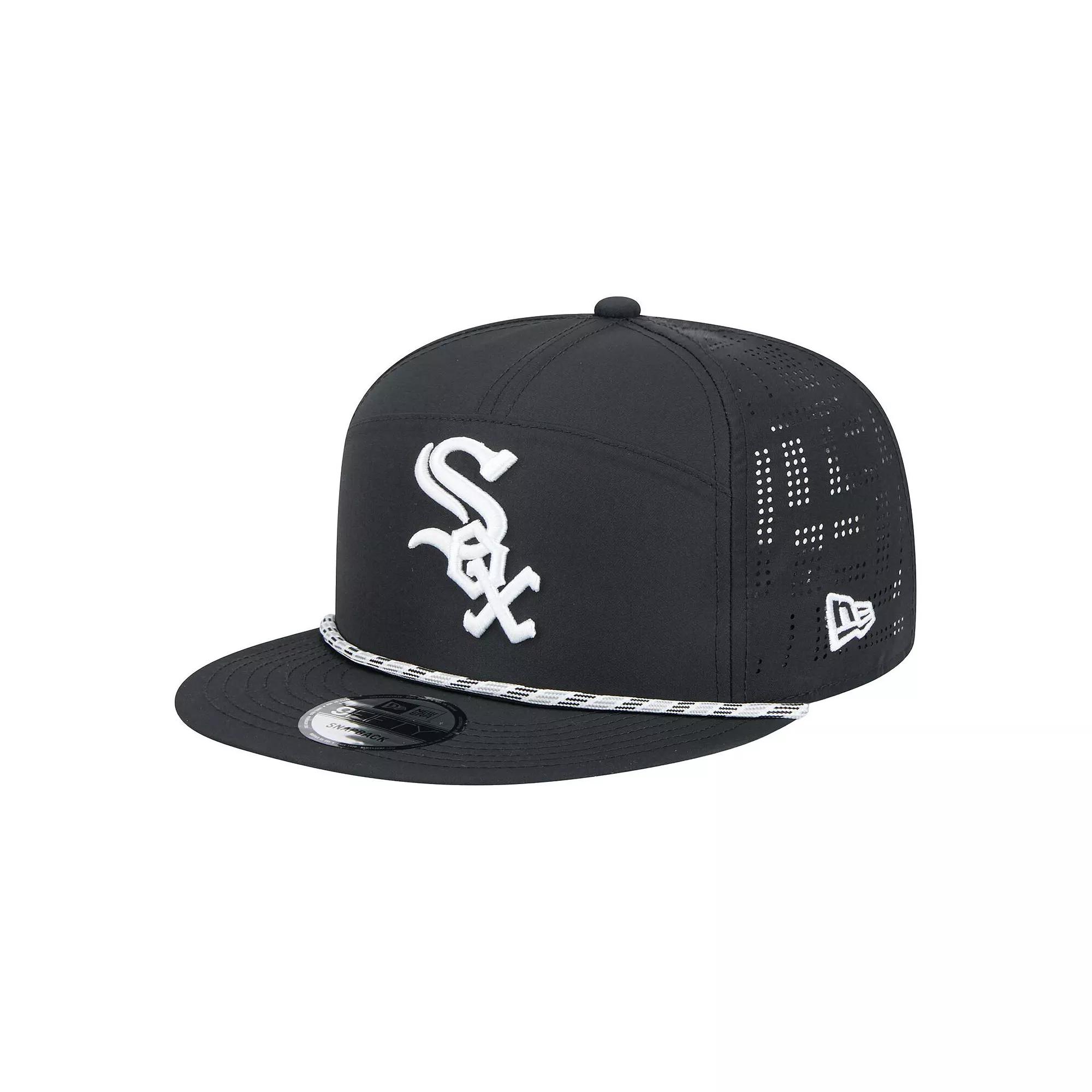 Men's New Era  Black Chicago White Sox Laser Cut 9FIFTY Snapback Hat Product Image