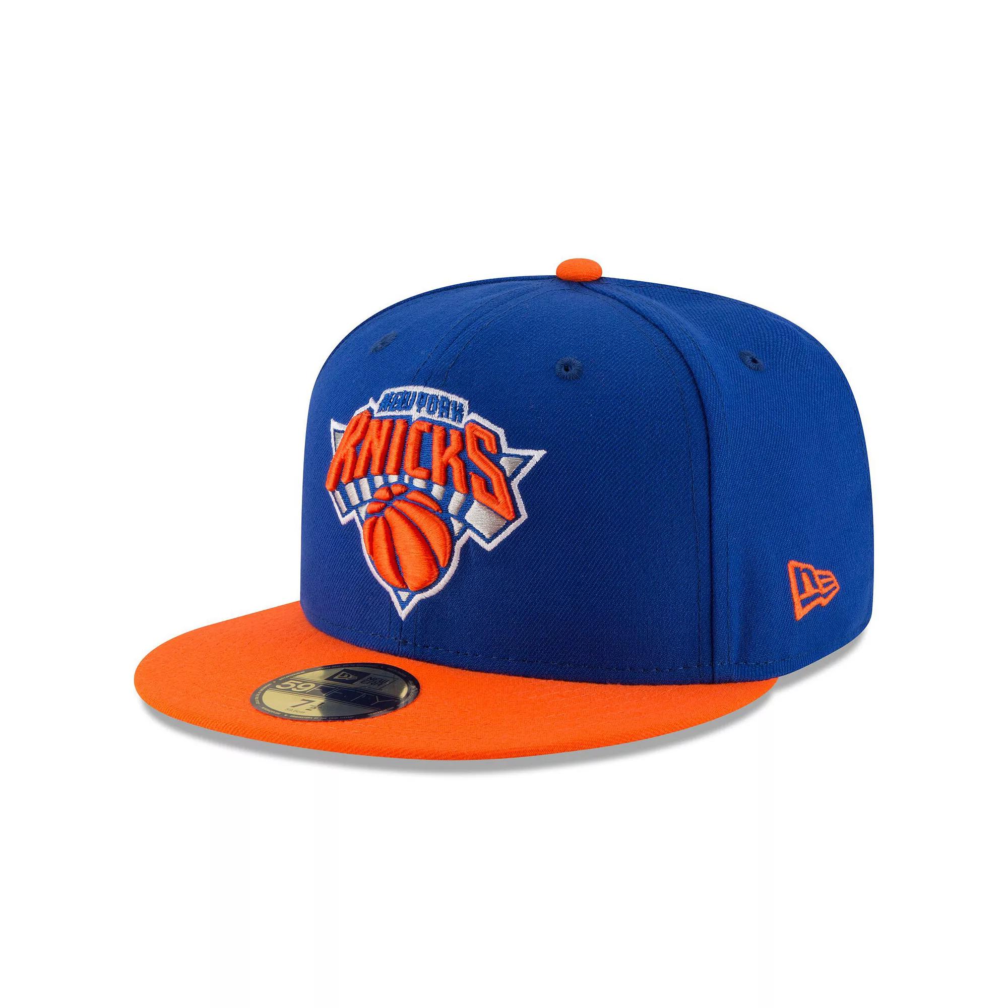 Mens New Era Royal/Orange New York Knicks Official Team Color 2Tone 59FIFTY Fitted Hat Product Image