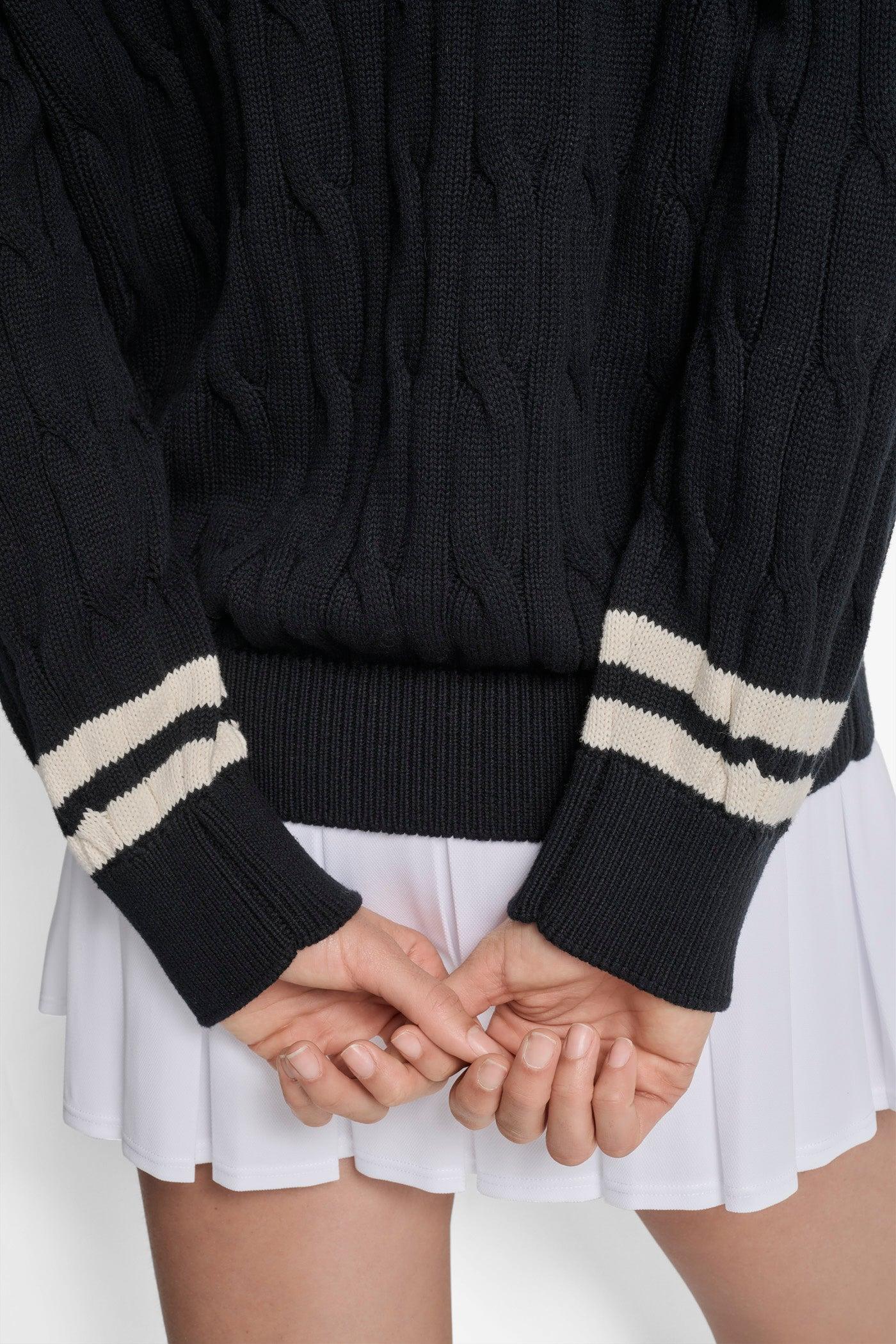 CABLE-KNIT TIPPED SWEATER Product Image