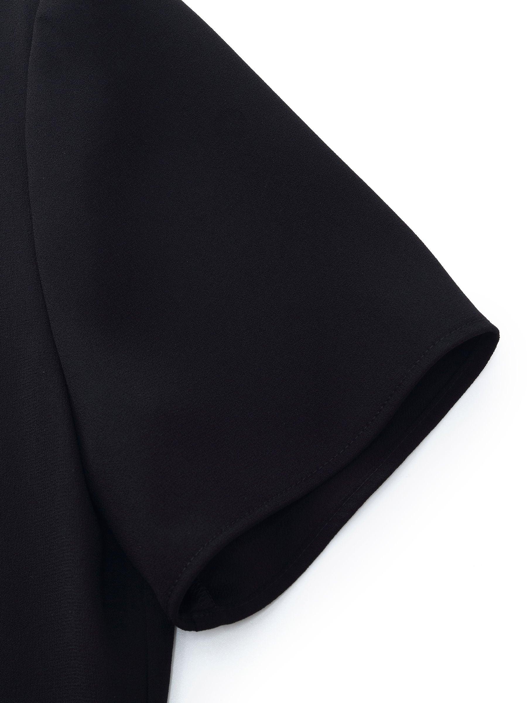 Triacetate Blend Beaded Neck Women Mini Dress Product Image