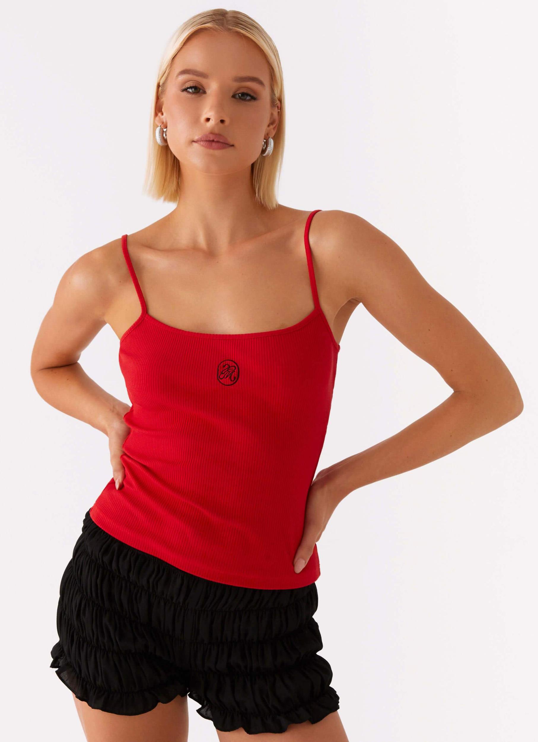 Signature Monogram Cami - Red Product Image