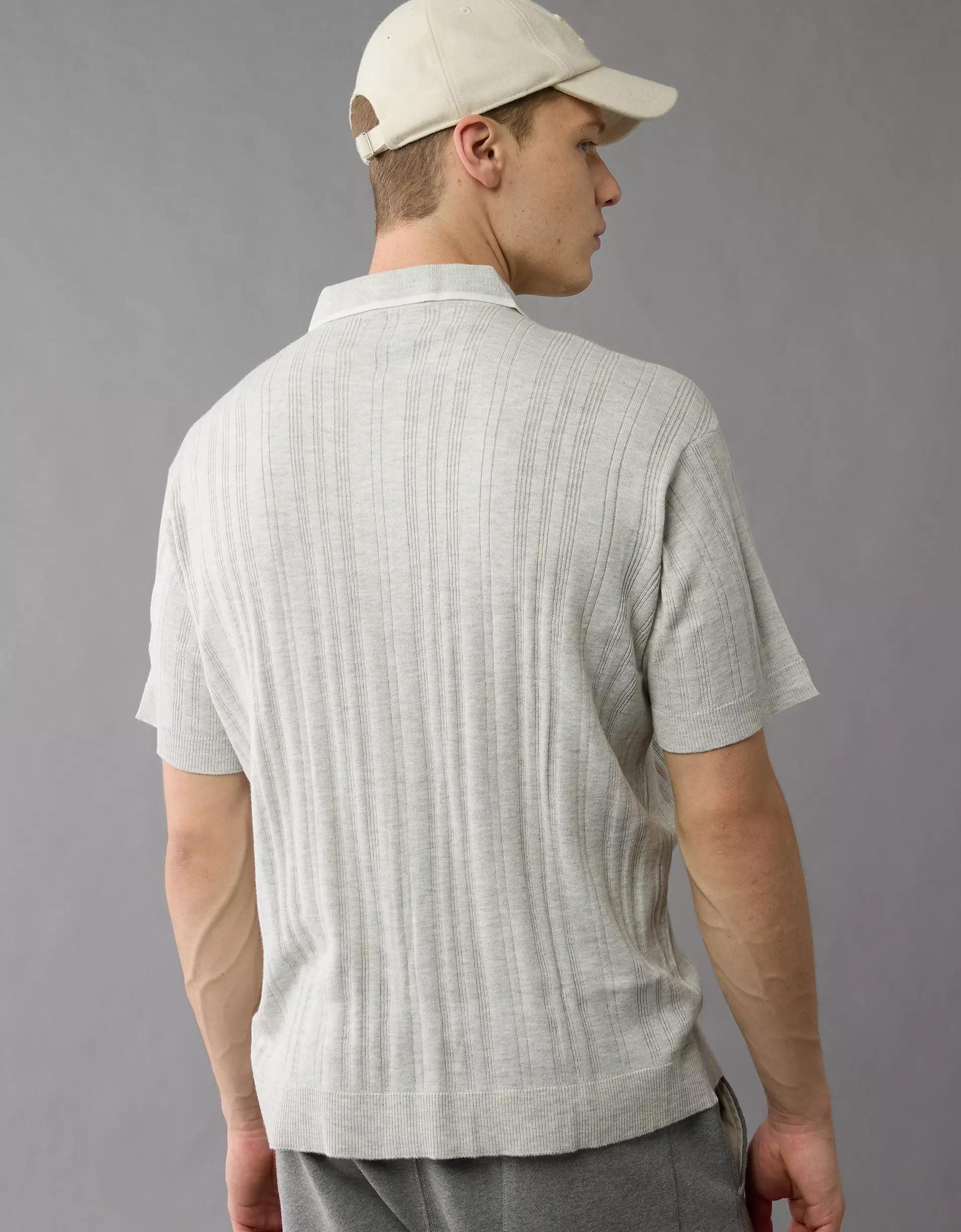 AE Weekend Tipped Sweater Polo Shirt Product Image
