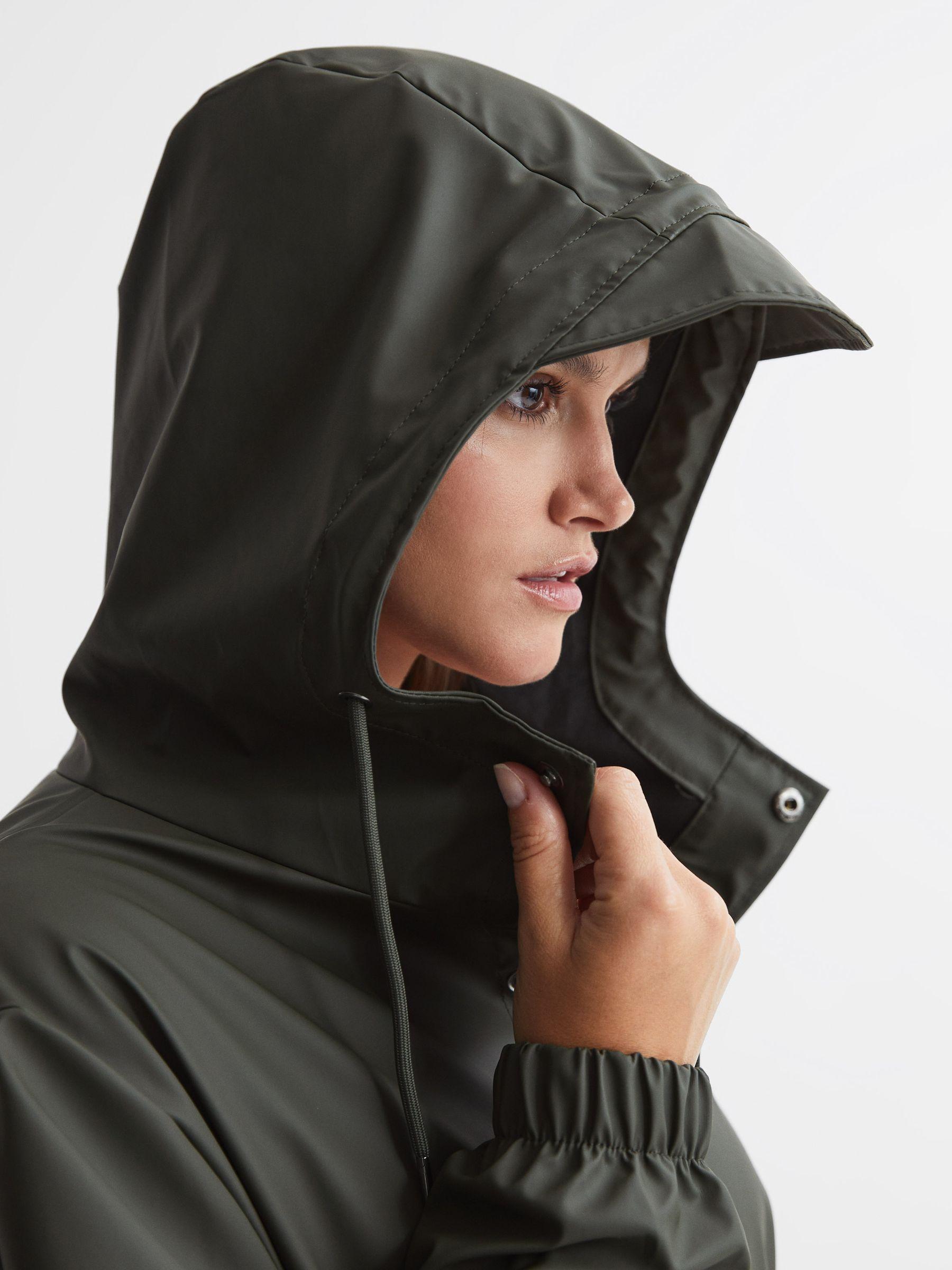 Rains Fishtail Parka in Dark Green Product Image