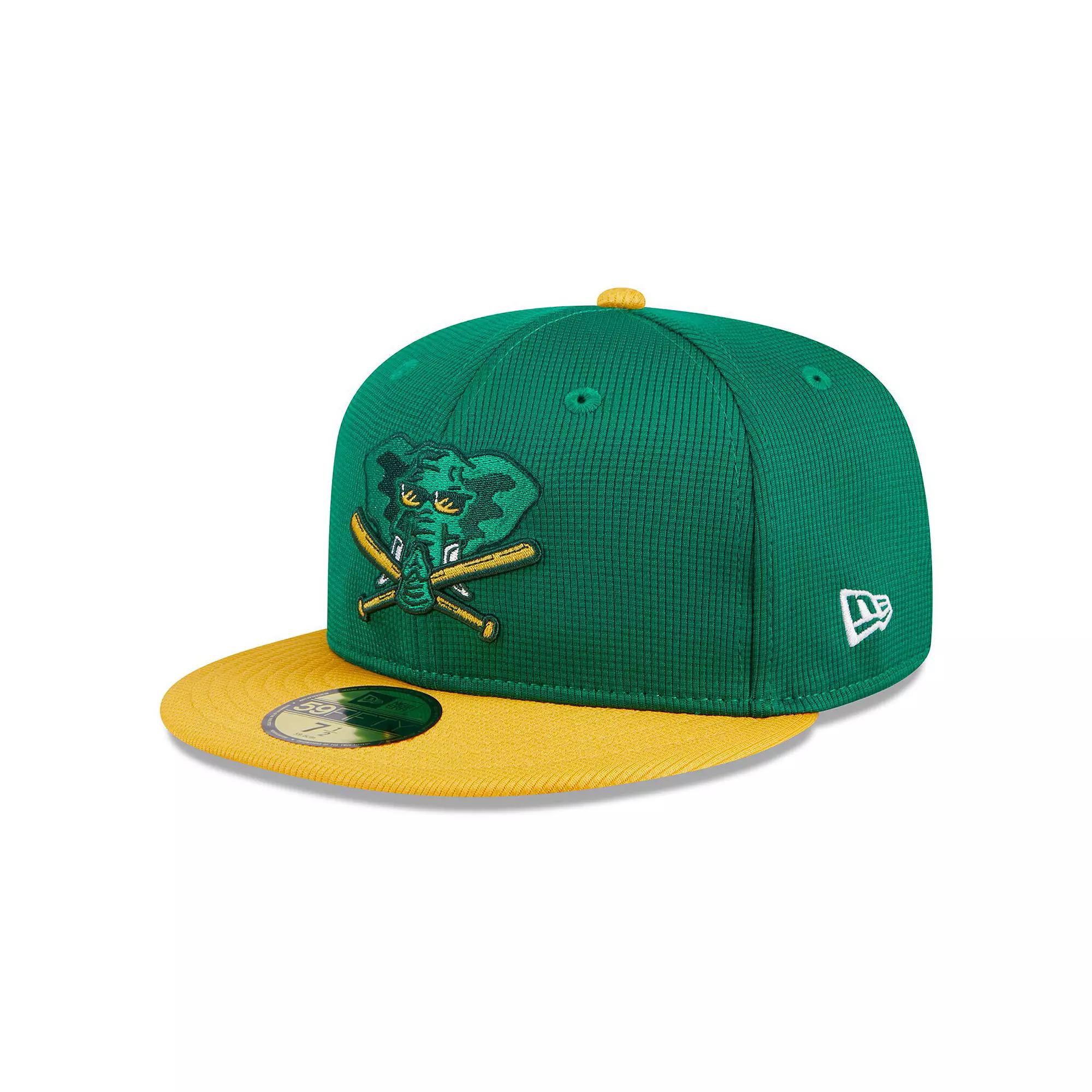 Men's New Era  Kelly Green Oakland Athletics 2024 Batting Practice 59FIFTY Fitted Hat, Size: 6 7/8 Product Image