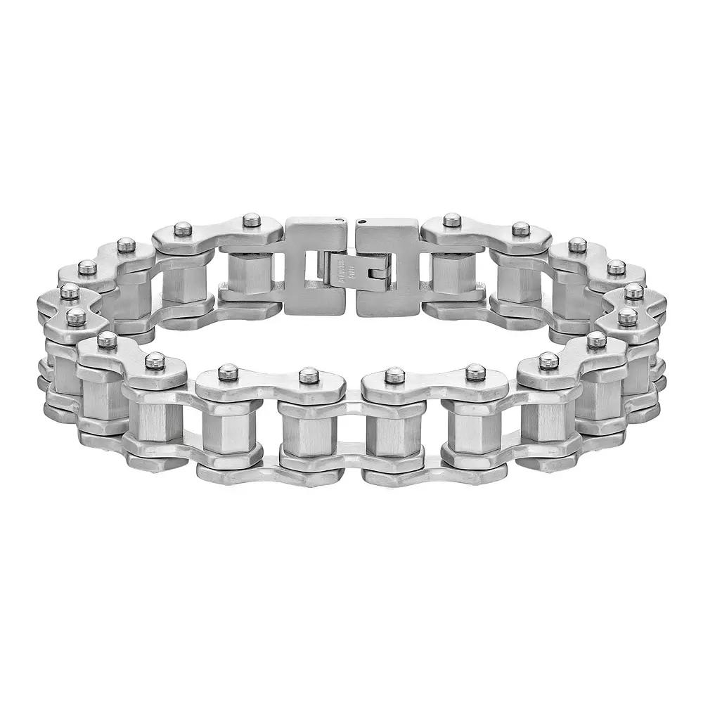 Men's LYNX Stainless Steel Bicycle-Chain Bracelet, Size: 8.5" Product Image