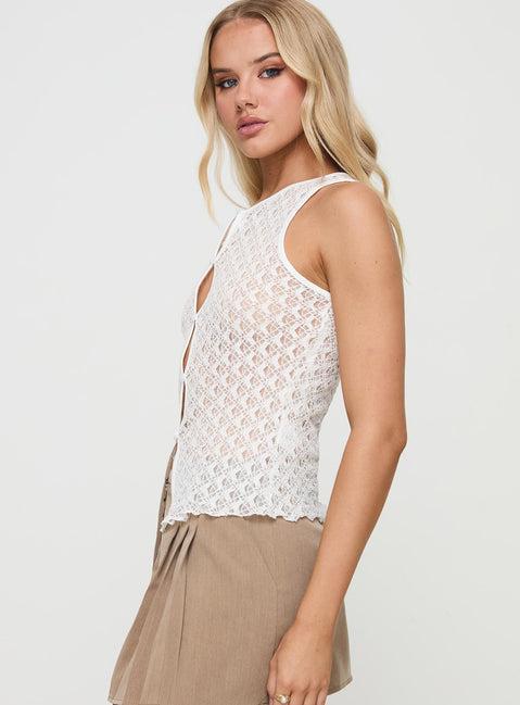 Live In Reality Top White Product Image