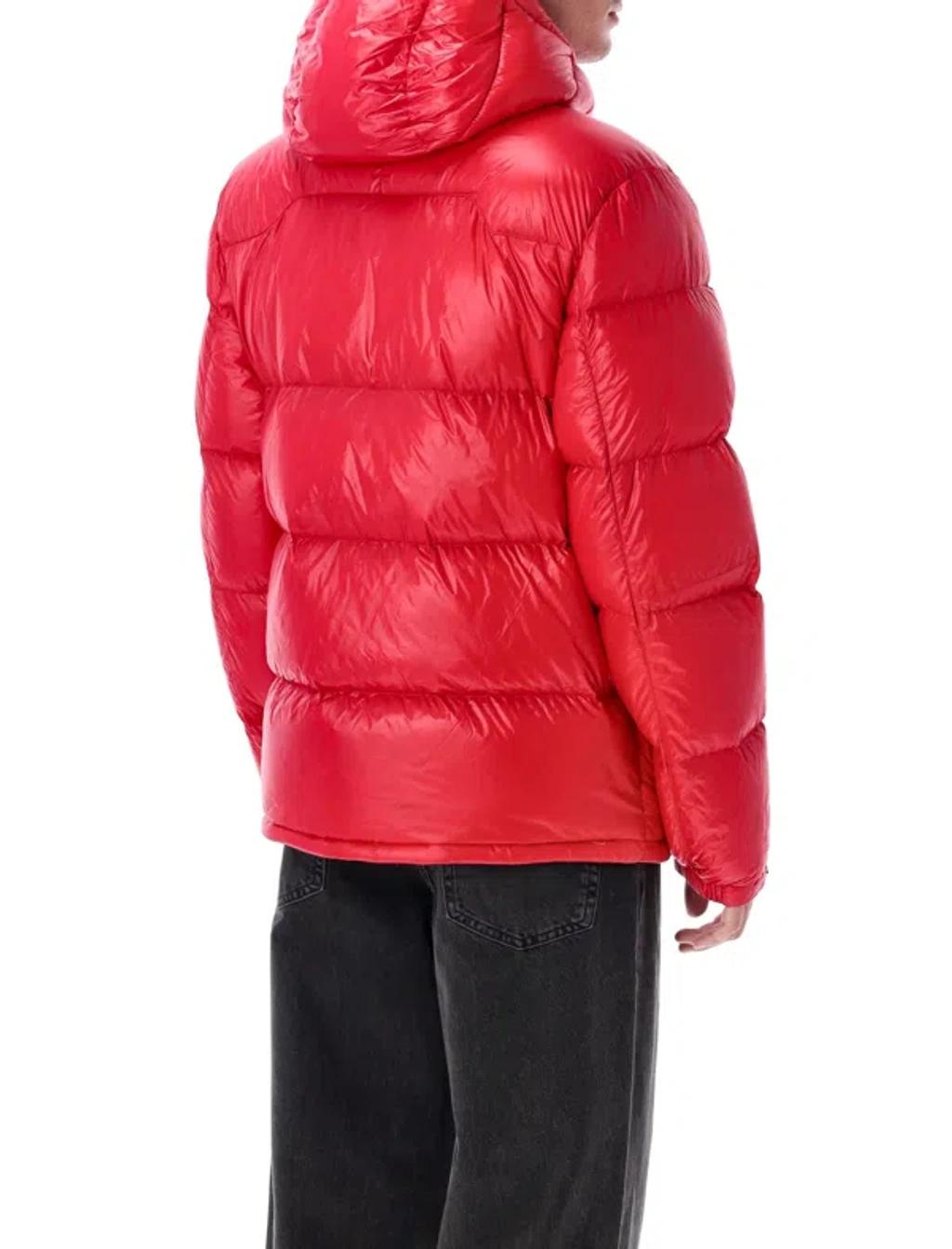 POLO RALPH LAUREN The Gorham Glossed Down Jacket With Detachable Hood In Red Product Image