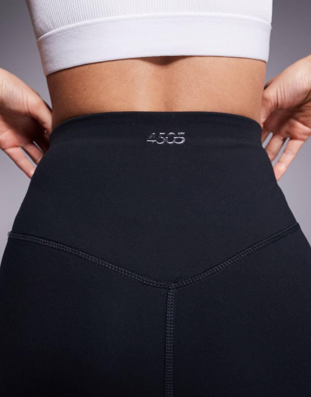 4505 Petite Icon yoga soft touch gym leggings in black  Product Image