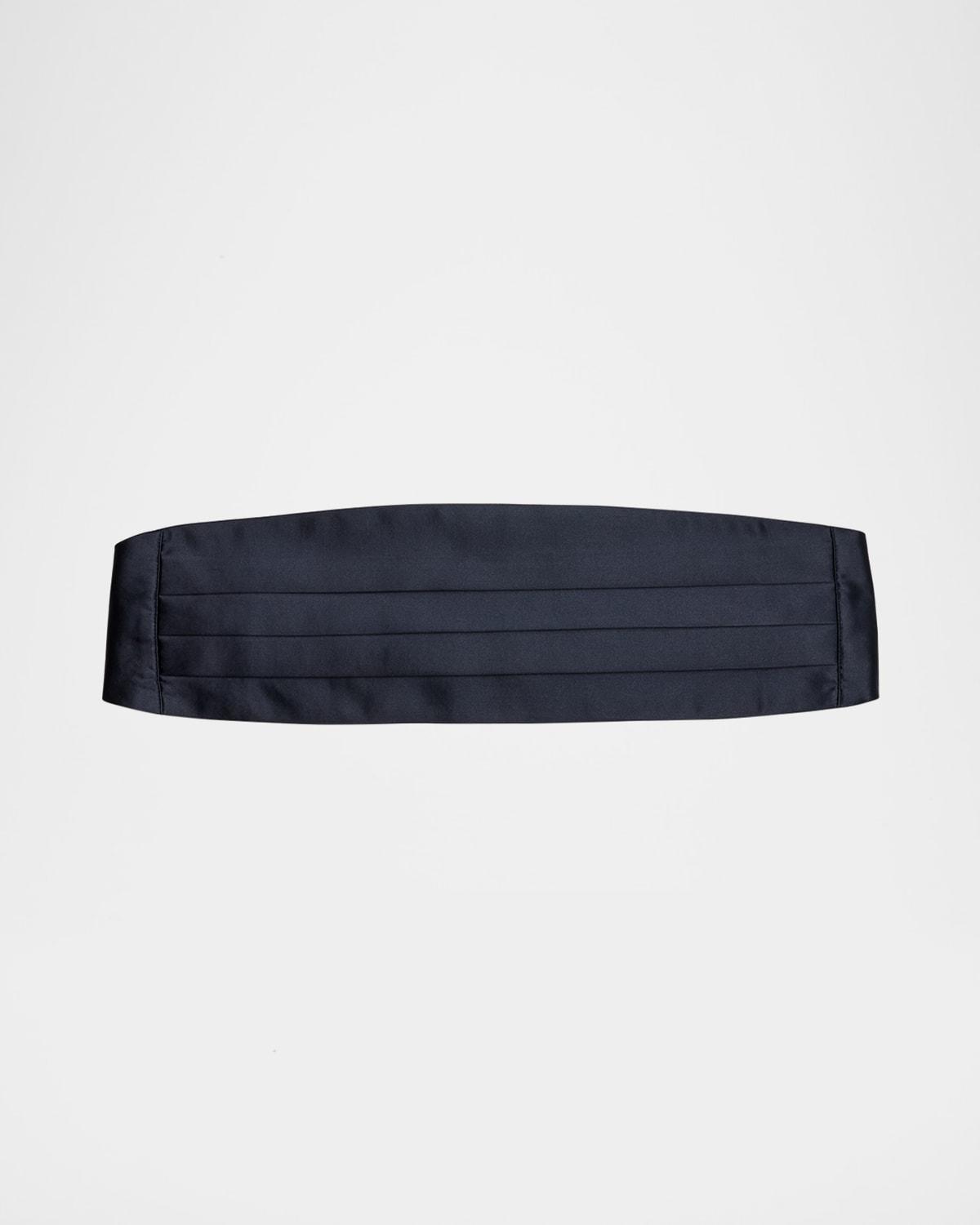 Men's Cotton and Silk Pleated Cummerbund Product Image
