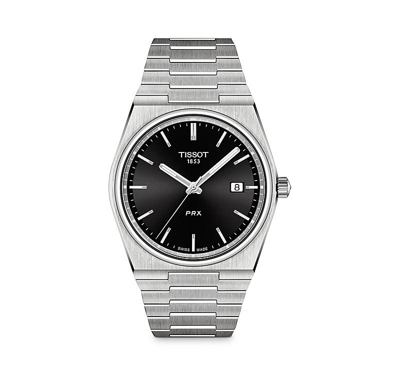 Tissot Mens Prx Automatic Stainless Steel Tonneau Bracelet Watch Product Image