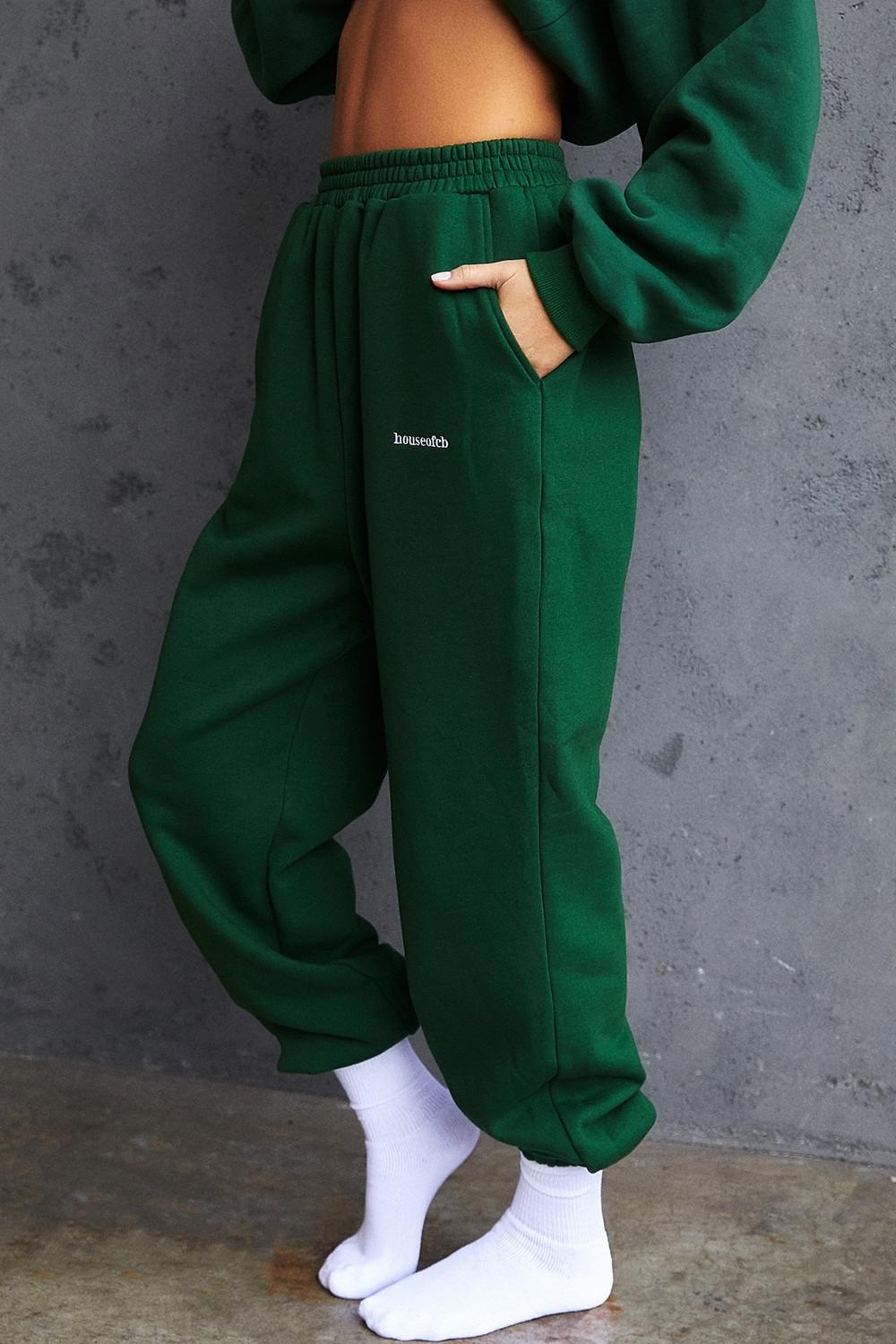 Sky  green fleece back jogging trousers - sale Product Image