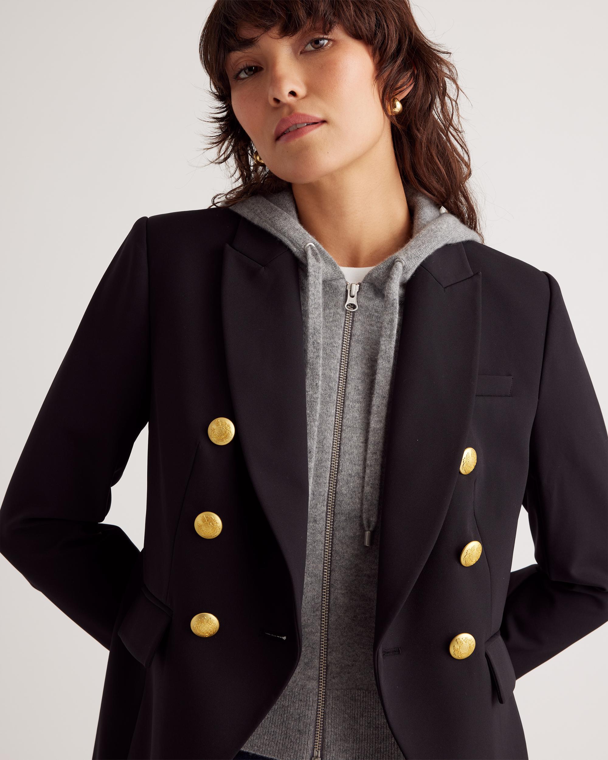 Quince | Women's 100% Mongolian Cashmere Hoodie Blazer Insert Size XS/Small/M Product Image