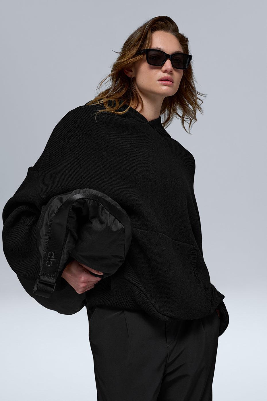 Scholar Hooded Sweater - Black Female Product Image
