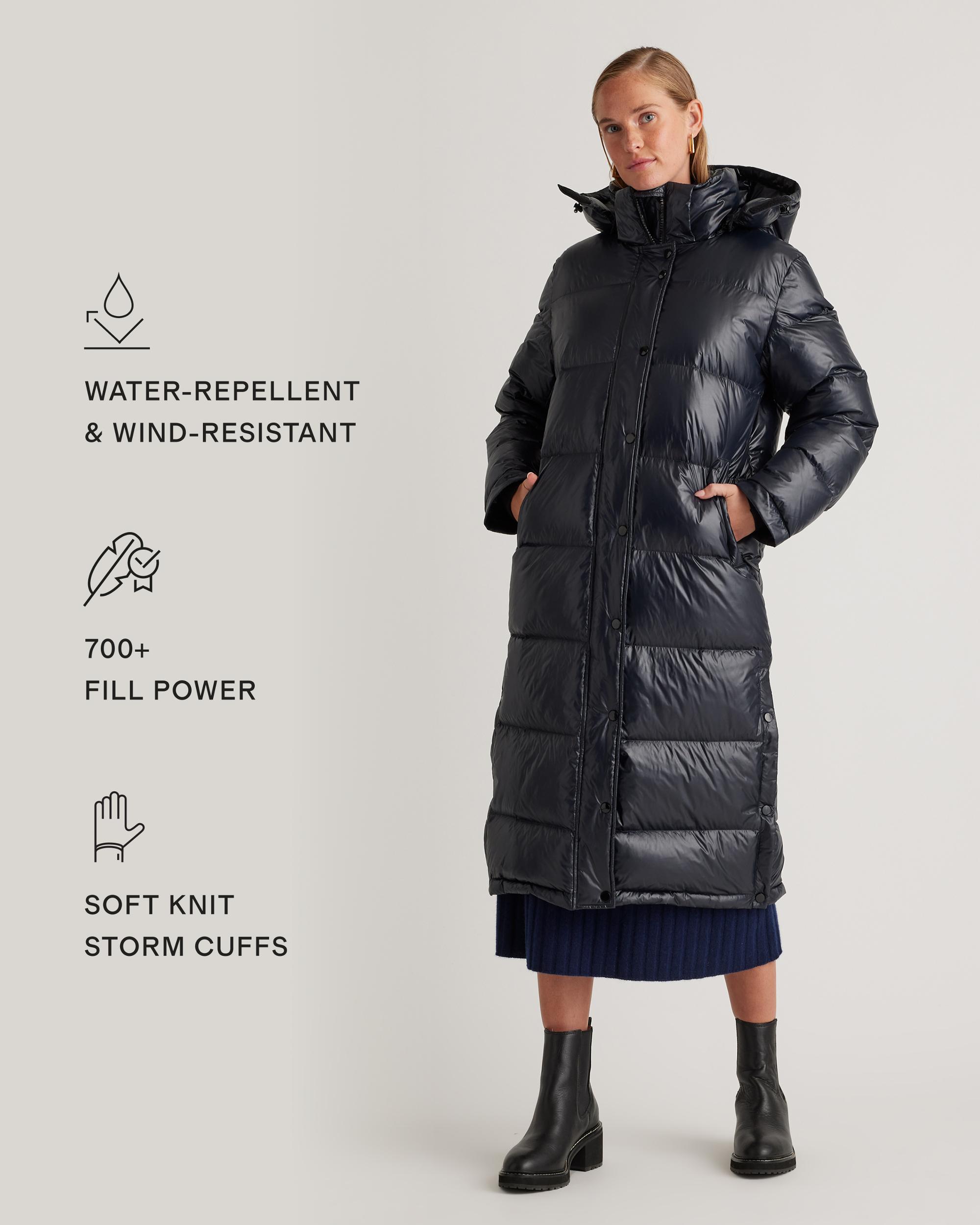 Quince | Women's Responsible Down Long Puffer Jacket Size XS, Recycled Polyester Product Image