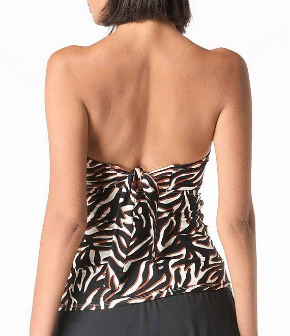 Coco Reef Wild Zebra Charisma Shirred Underwire Bra Tankini Swim Top Product Image