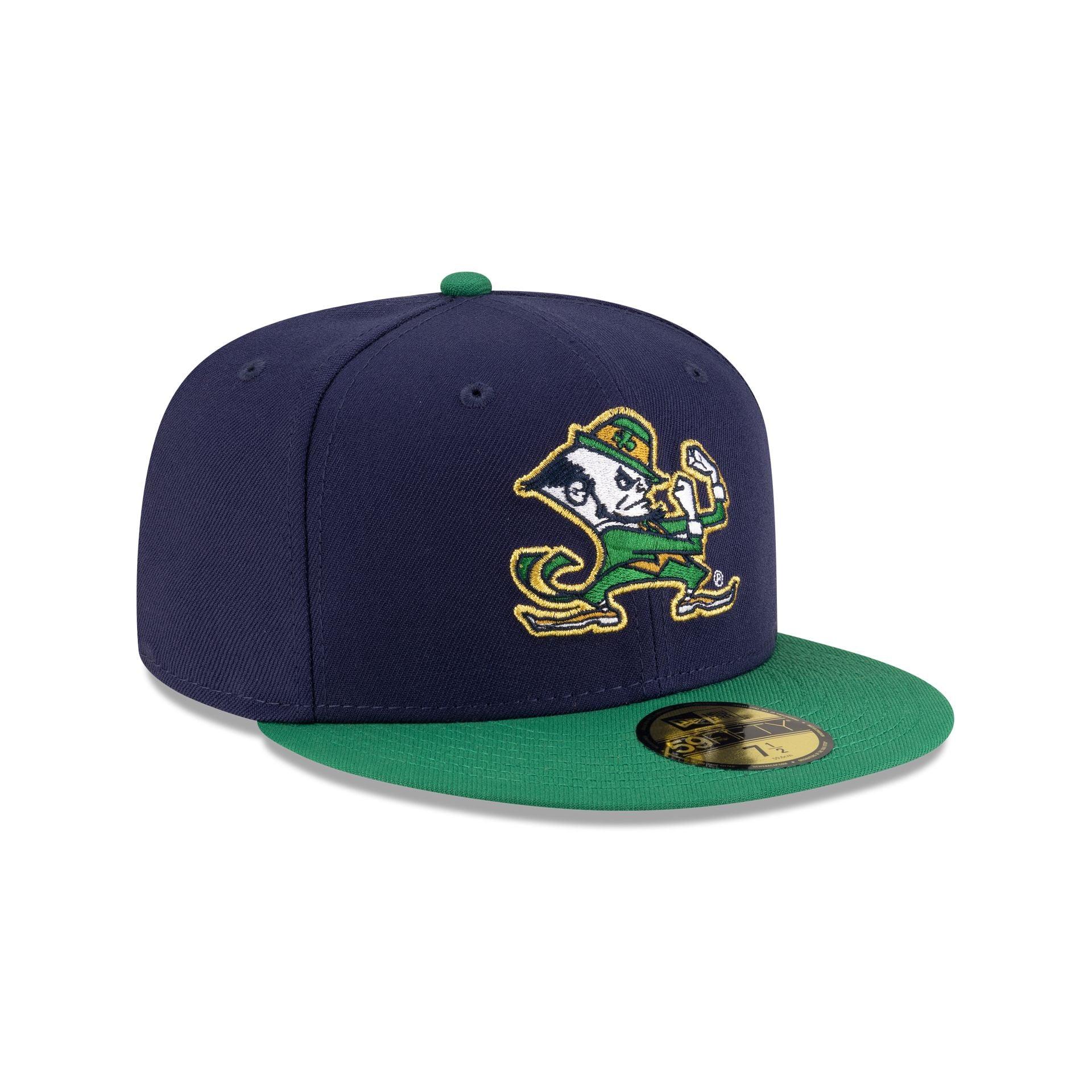 Notre Dame Fighting Irish Navy Kelly Green 59FIFTY Fitted Hat Male Product Image