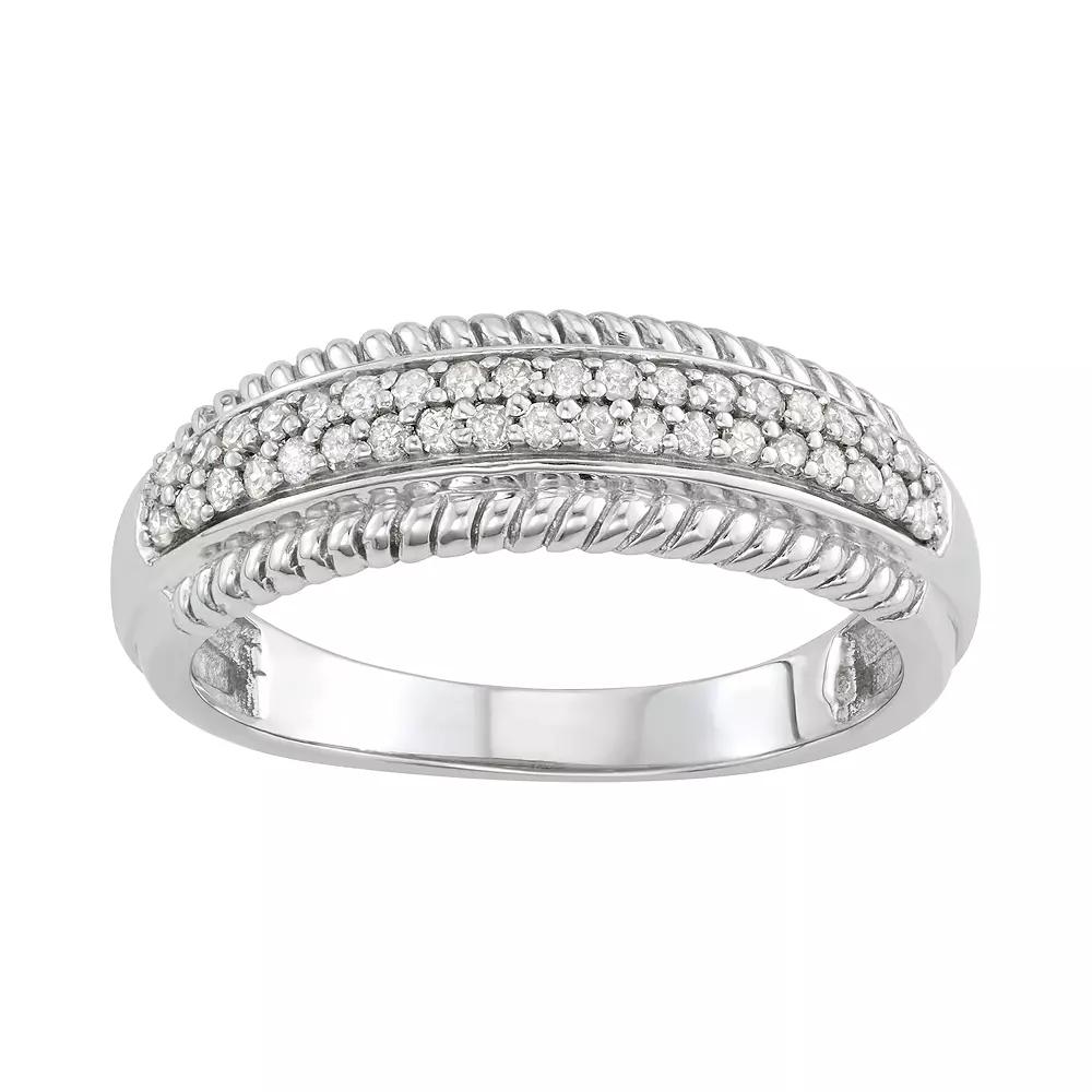 Jewelexcess 1/4 Carat Diamond Sterling Silver Ring, Women's, Size: 8 Product Image