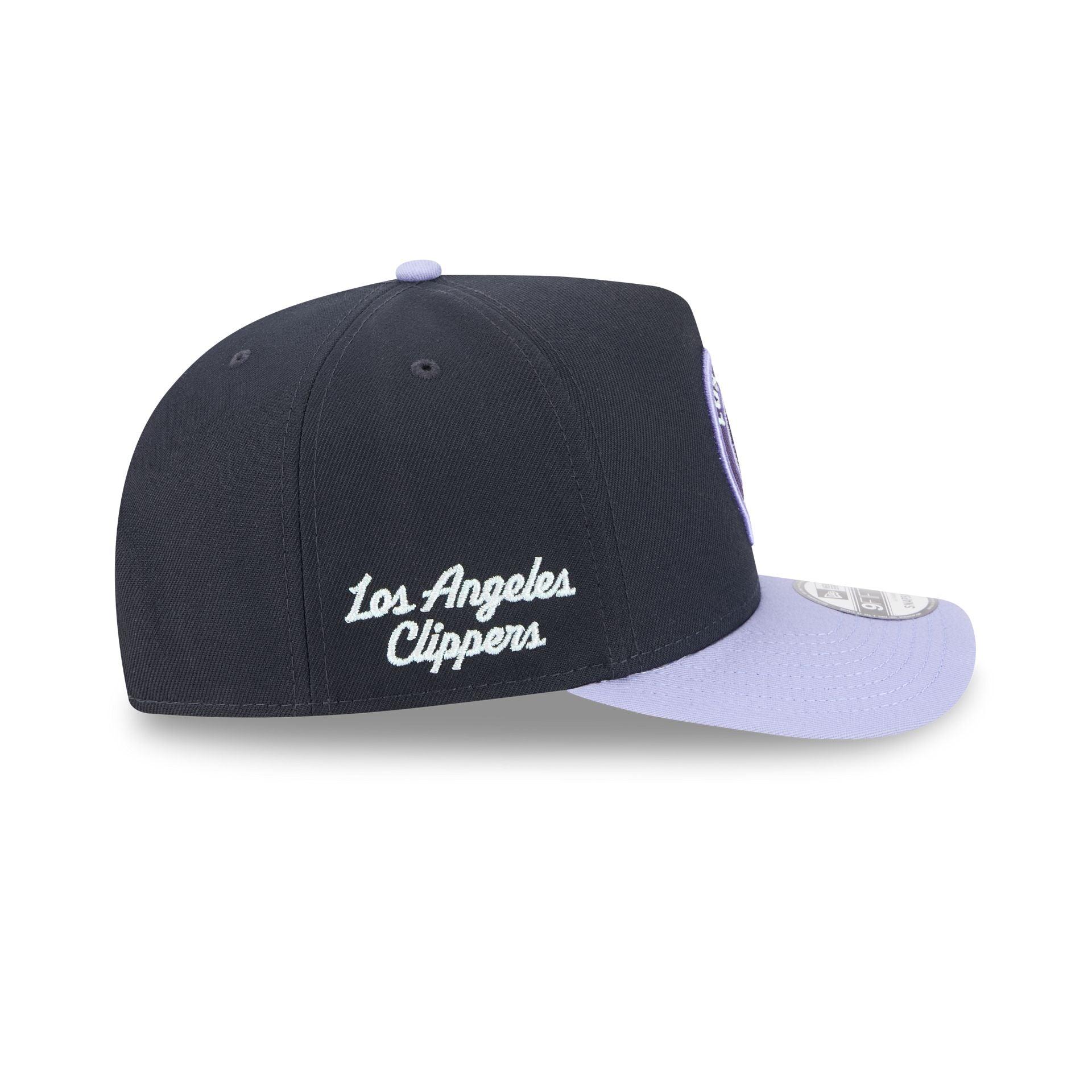 Los Angeles Clippers Navy Lavender 9FIFTY A-Frame Snapback Hat Male Product Image
