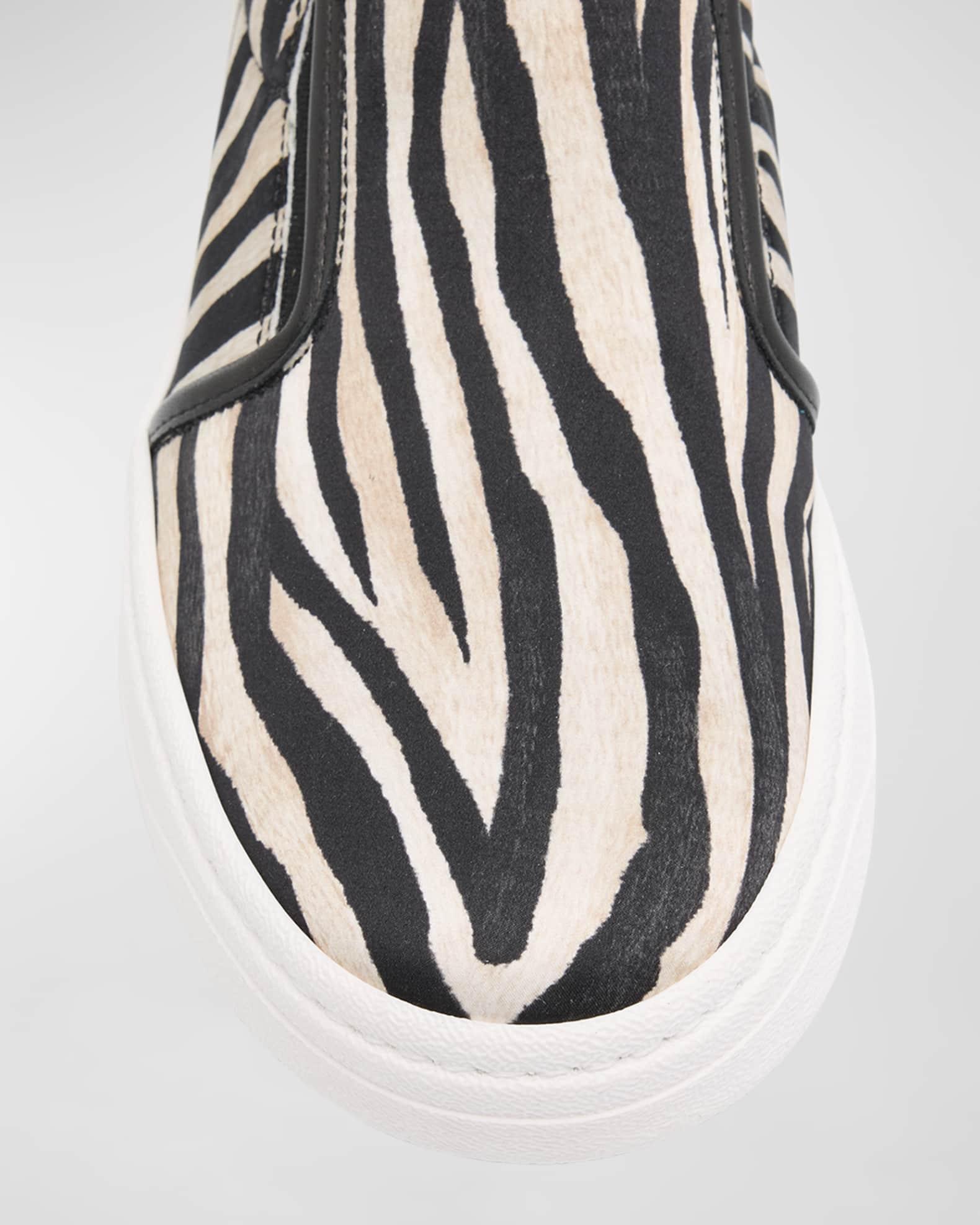 Men's Gz94 Printed Silk and Leather Slip-On Sneakers Product Image