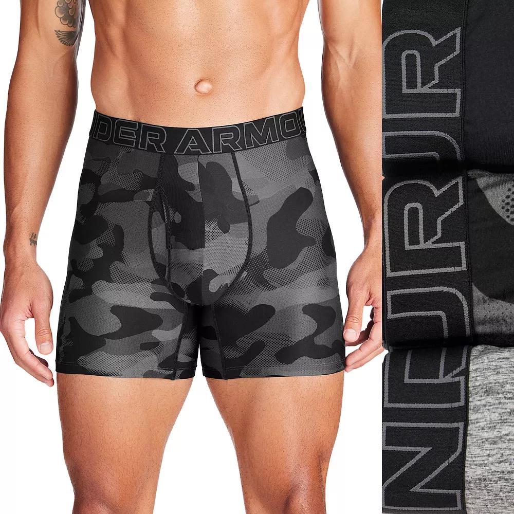 Men's Under Armour 3-pack Performance Tech Printed 6-in. Boxer Briefs,  Product Image