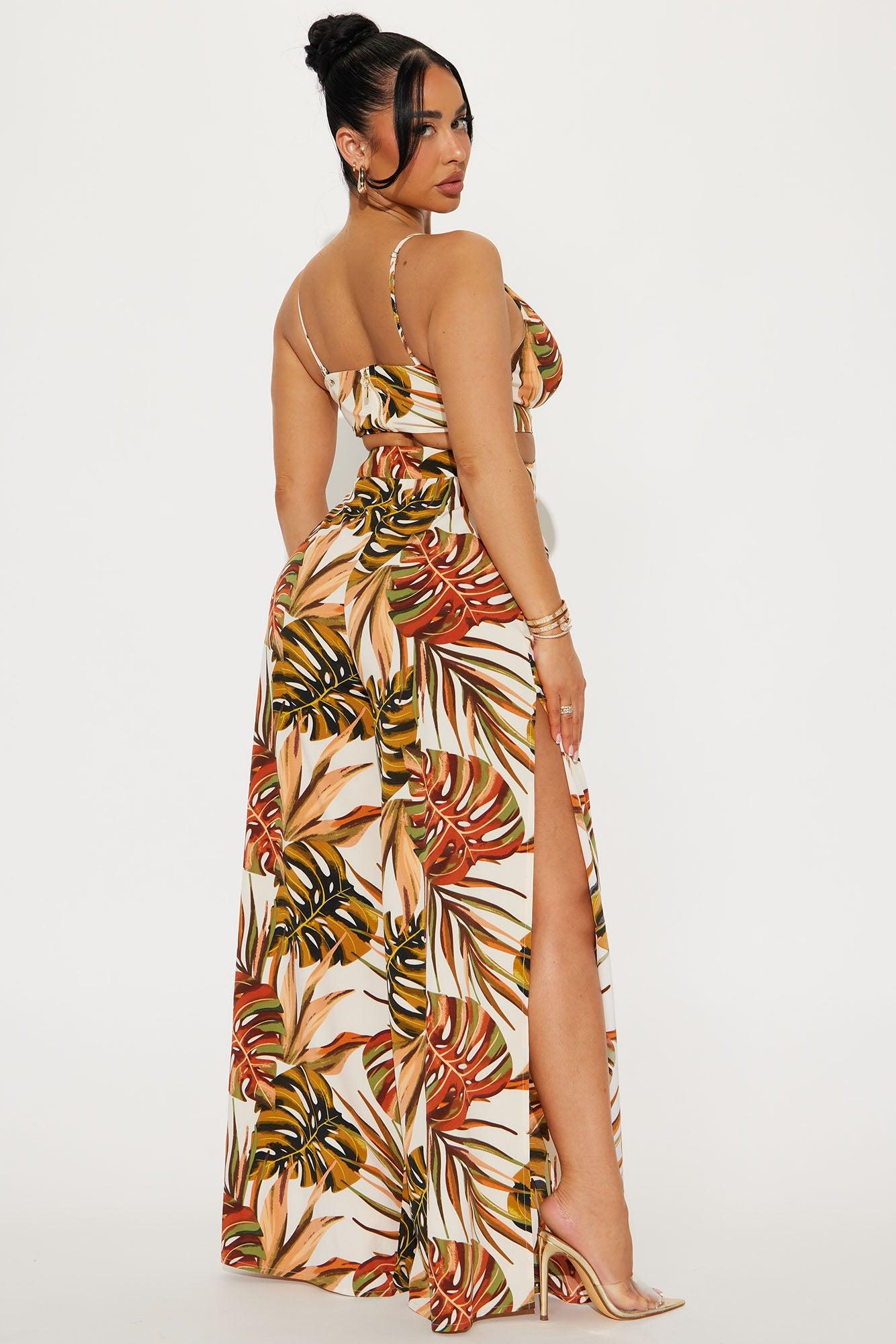 Tropical Beauty Jumpsuit - Rust/combo Product Image