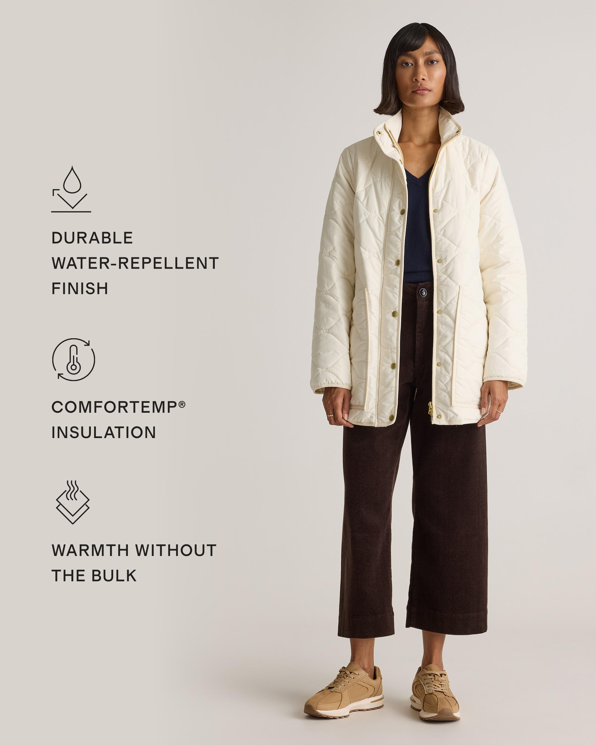 Quince | Women's Featherless Quilted Long Puffer Jacket Nylon Product Image