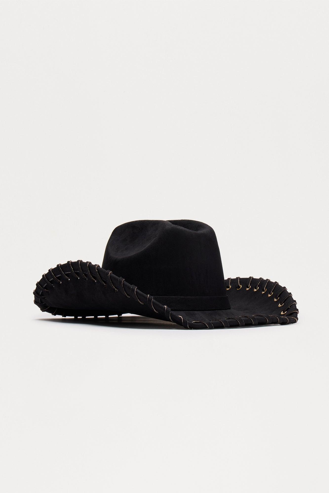 Don't Act Brand New Cowboy Hat - Black Female Product Image