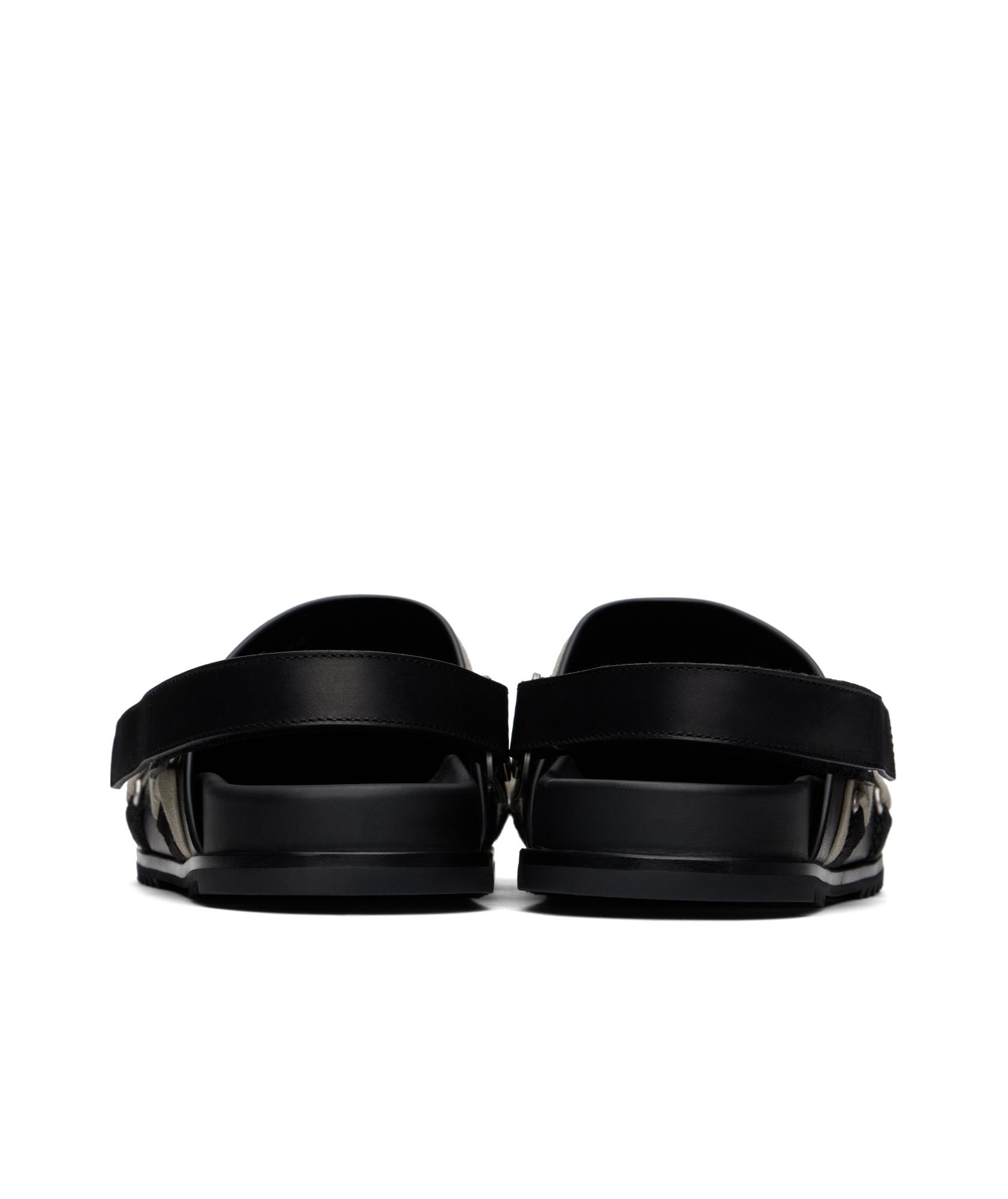 RICK OWENS Leather Loafers With Crisscross Detail In Black Product Image