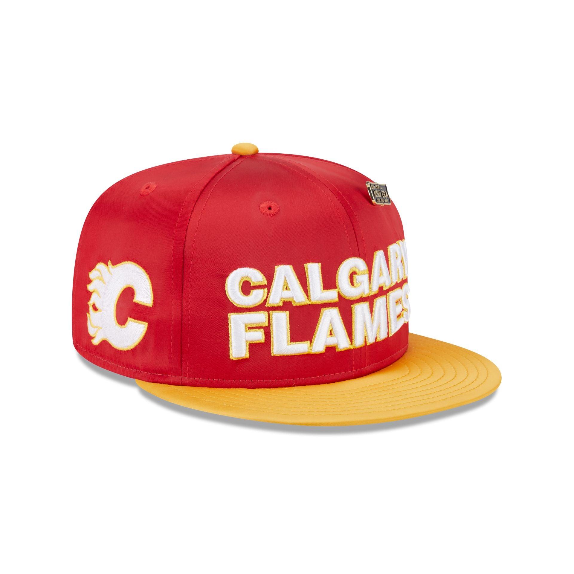 Calgary Flames Spring Satin 59FIFTY Fitted Hat Male Product Image