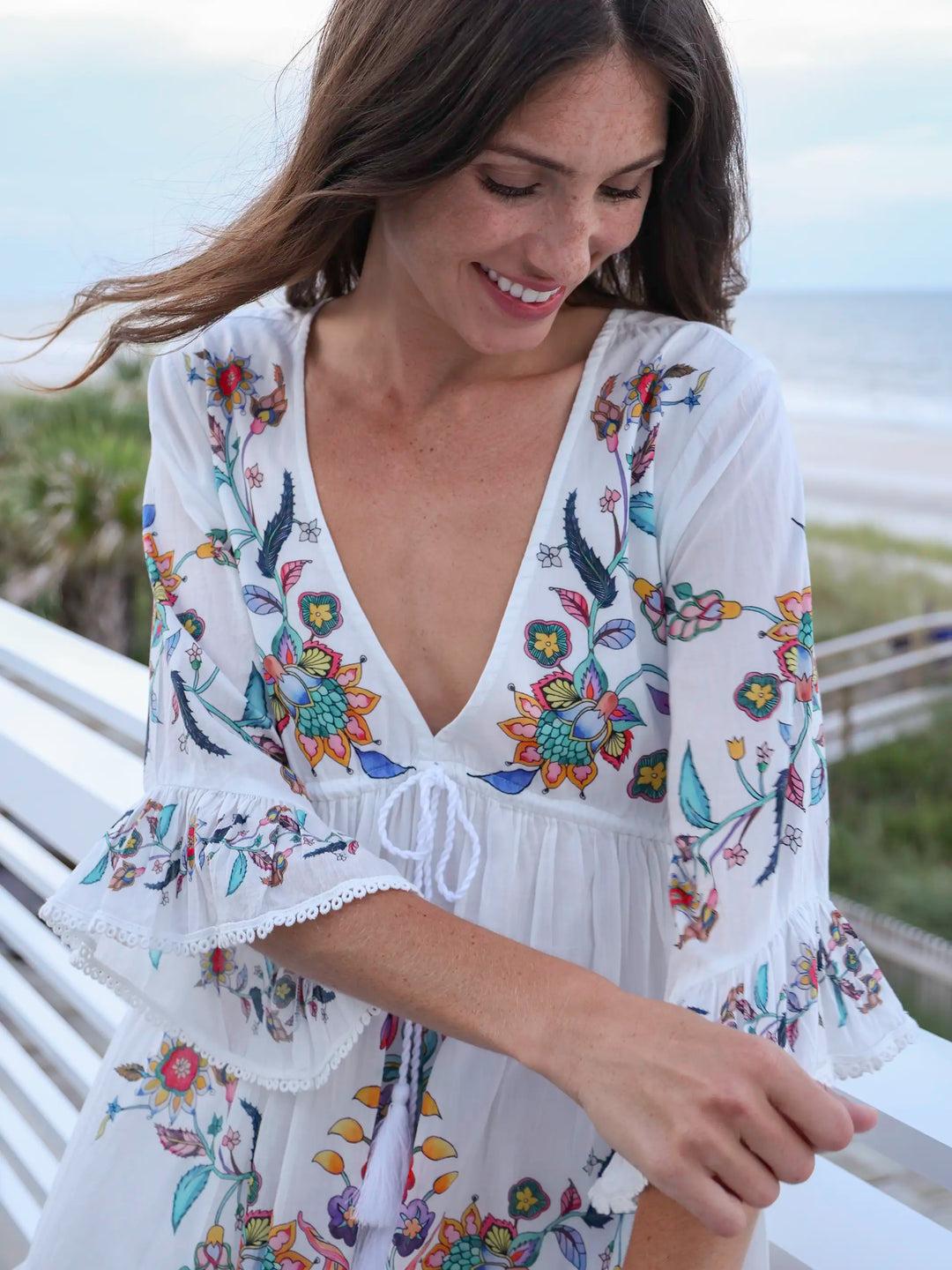 Capri Cotton Mini Dress Product Image