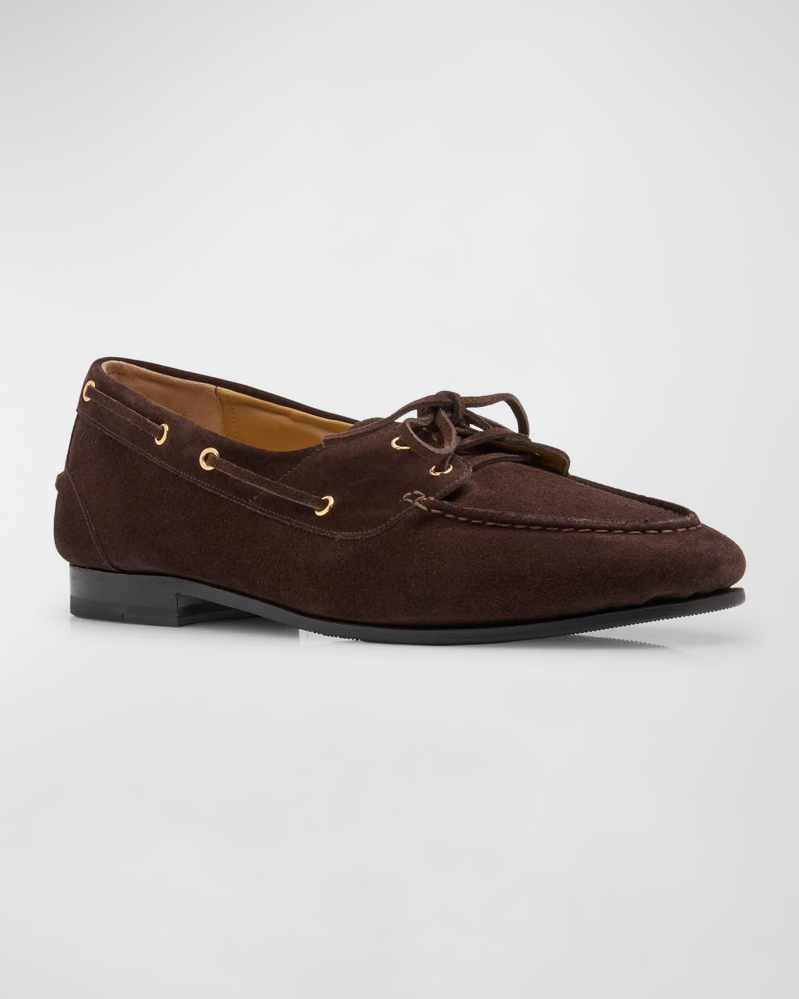 Men's Plume Leather Boat Shoes Product Image