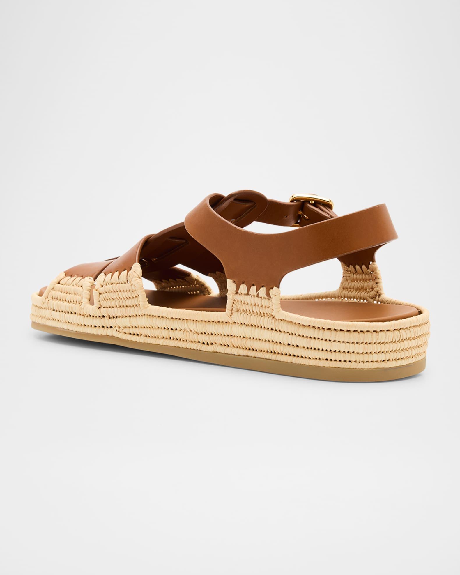 Leather Fisherman Espadrille Sandals Product Image