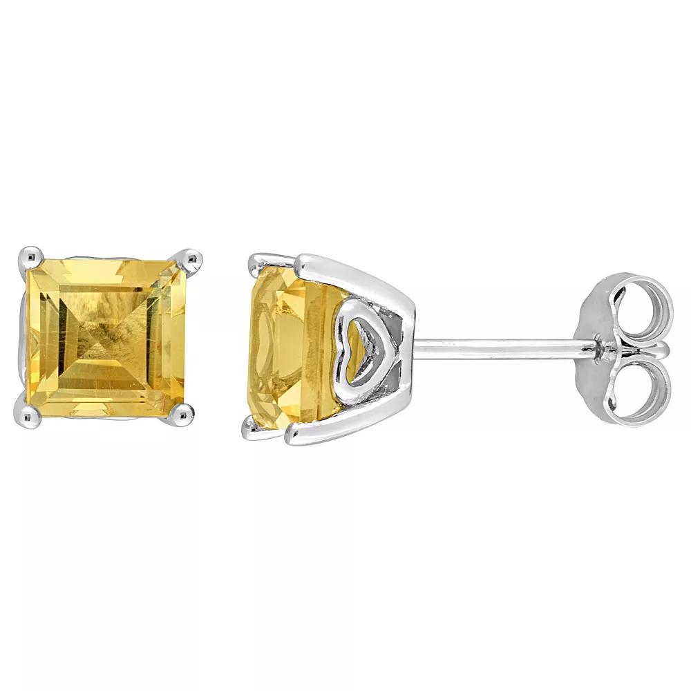 Stella Grace Sterling Silver & Gemstone Stud Earrings, Women's, Citrine Product Image