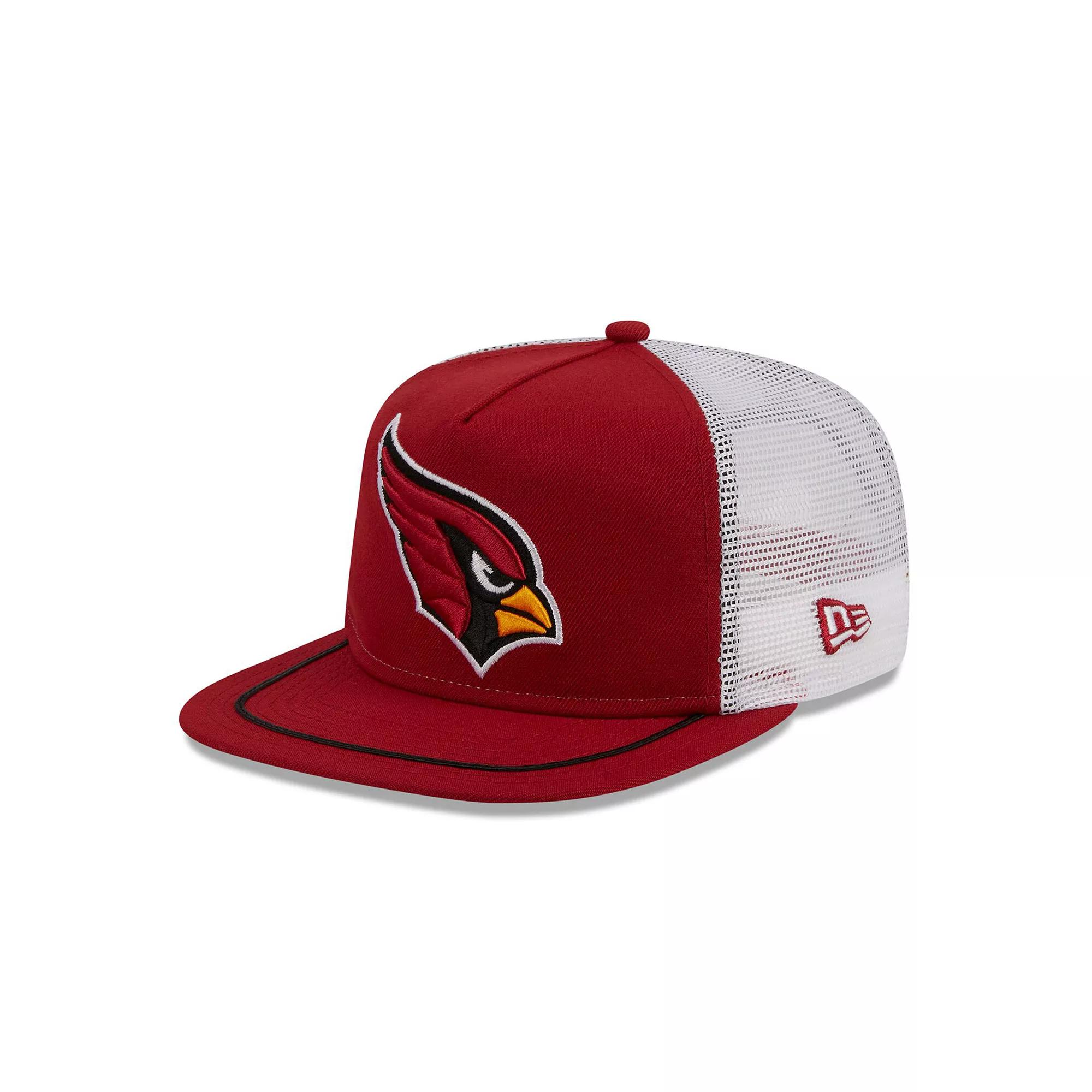 Men's New Era Cardinal/White Arizona Cardinals Original Classic Golfer Adjustable Hat, Red Product Image