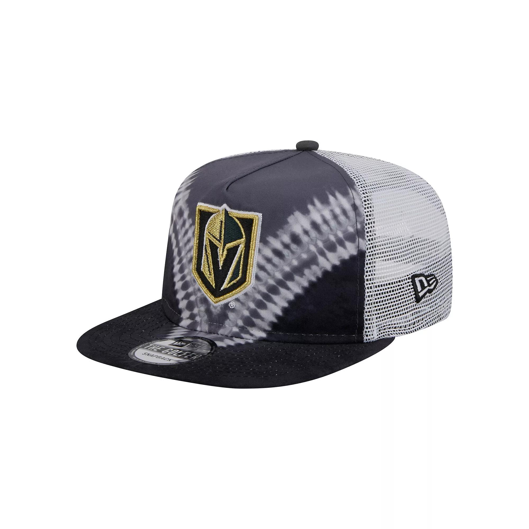 Men's New Era  Black/Gray Vegas Golden Knights Throwback V-Dye Adjustable Golfer Hat, Lvk Black Product Image