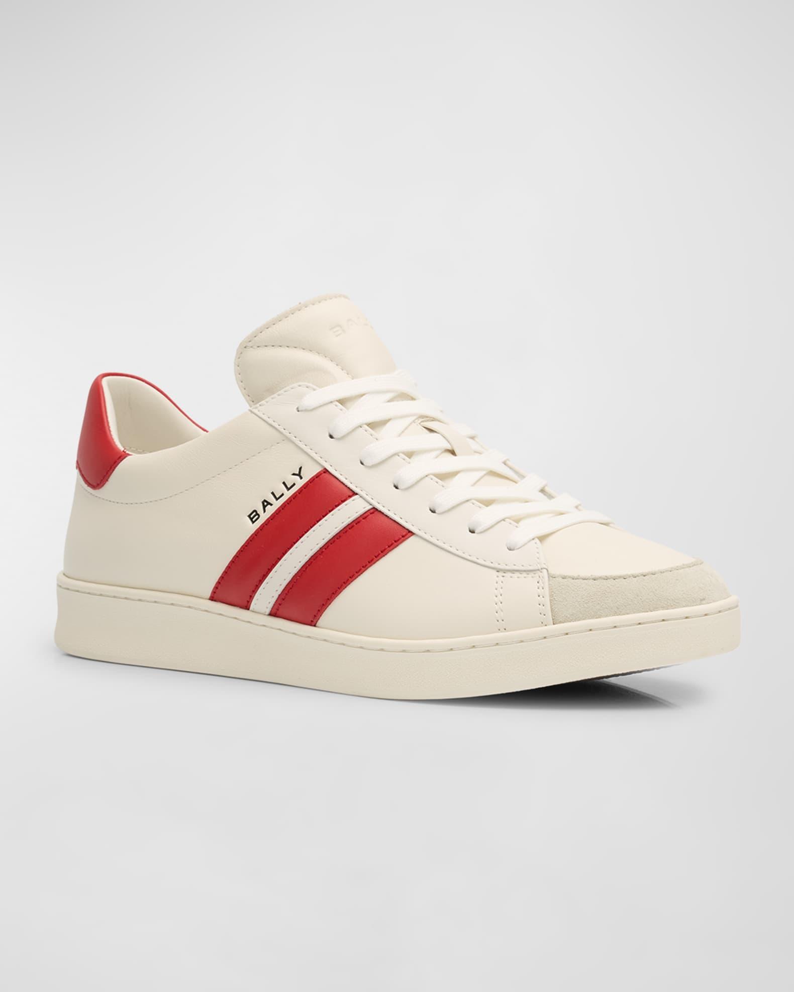 Men's Low-Top Leather Tennis Sneakers Product Image