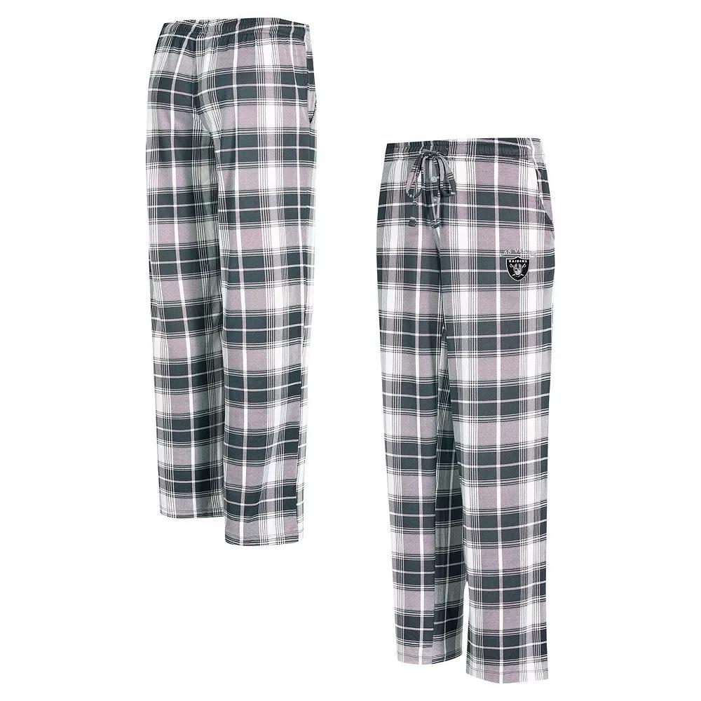 Womens Concepts Sport Black Las Vegas Raiders Ashford Plaid Knit Pants Product Image