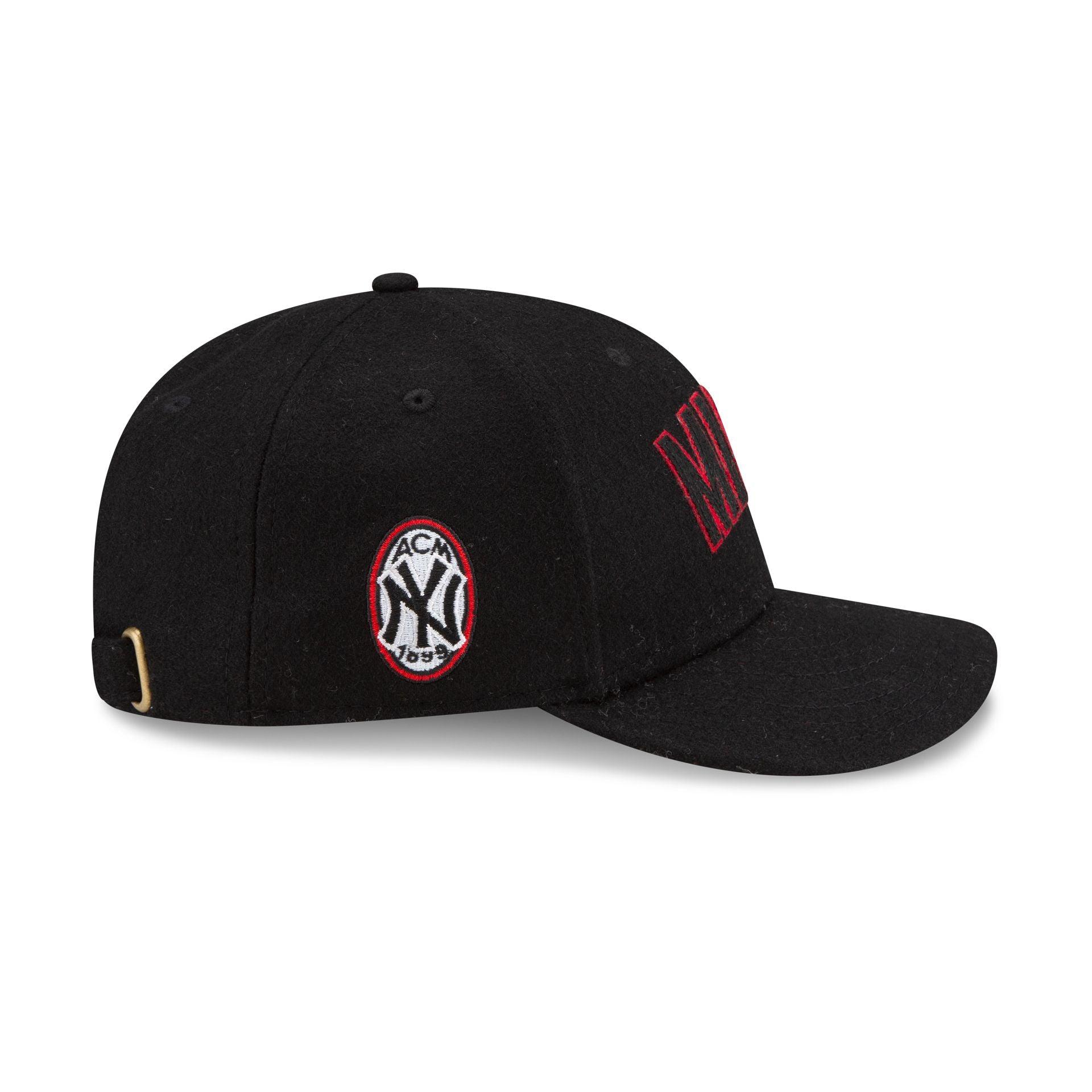 AC Milan x New York Yankees Black Twill Low Profile 9FIFTY Adjustable Hat Male Product Image