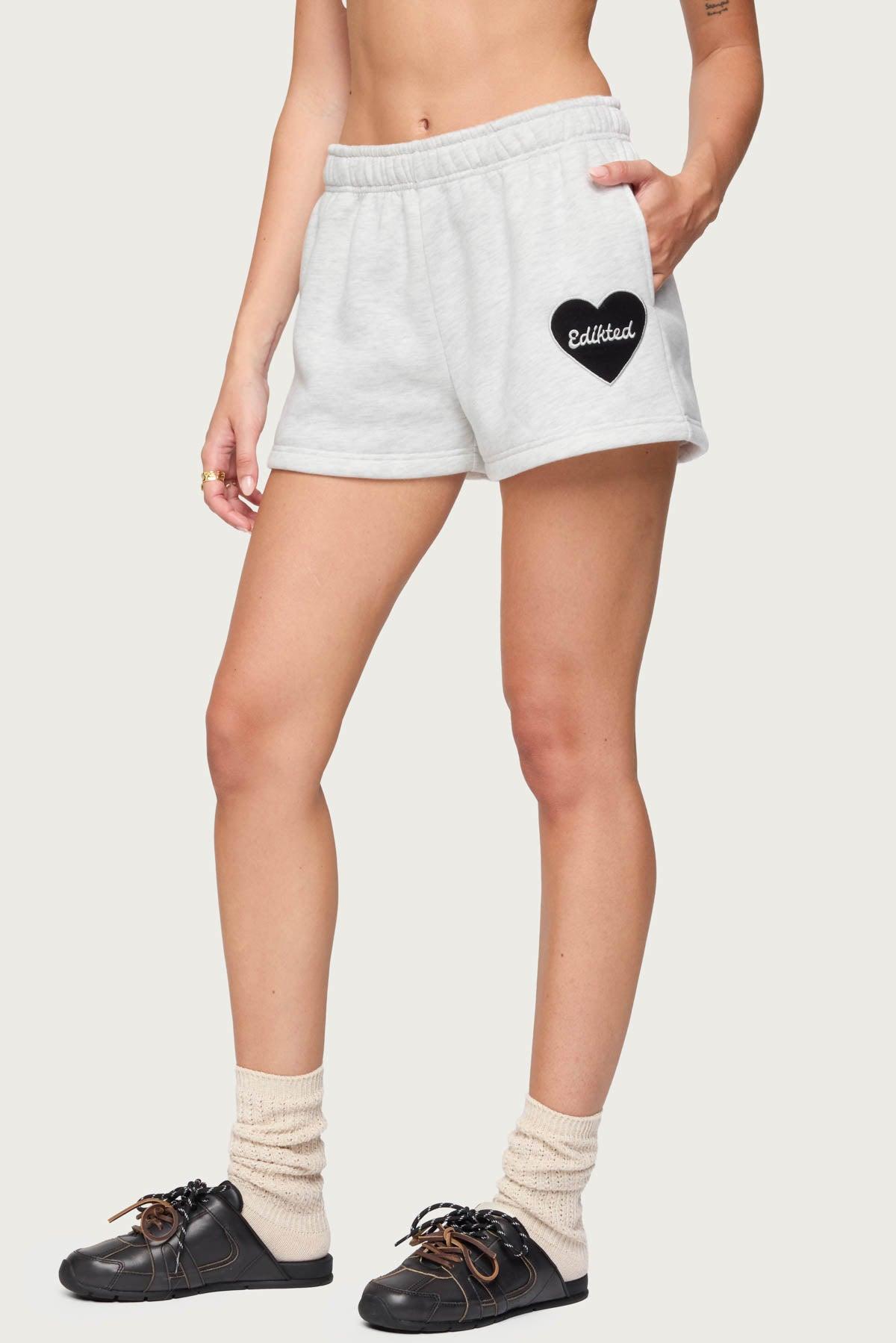 Big Love Edikted Sweat Shorts Product Image