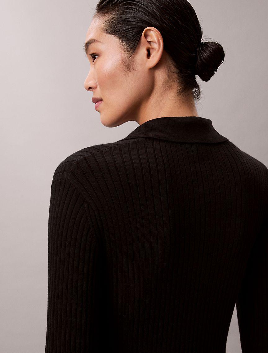 Smooth Cotton Rib Midi Dress Product Image
